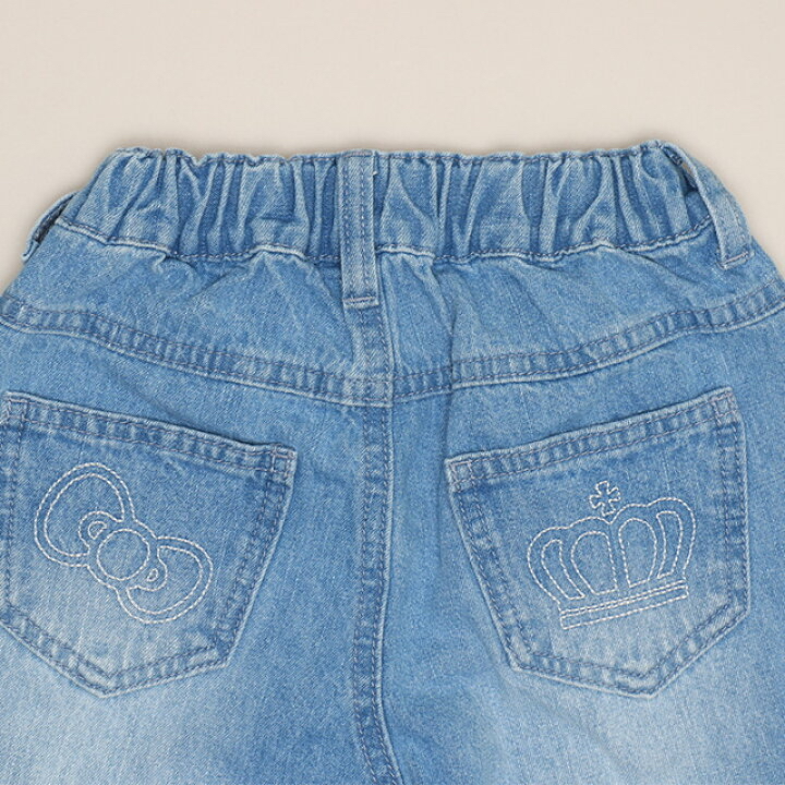 🇯🇵預訂 日本直送🇯🇵Babydoll x Sanrio系列兩色人物刺繡貼花闊腳牛仔褲