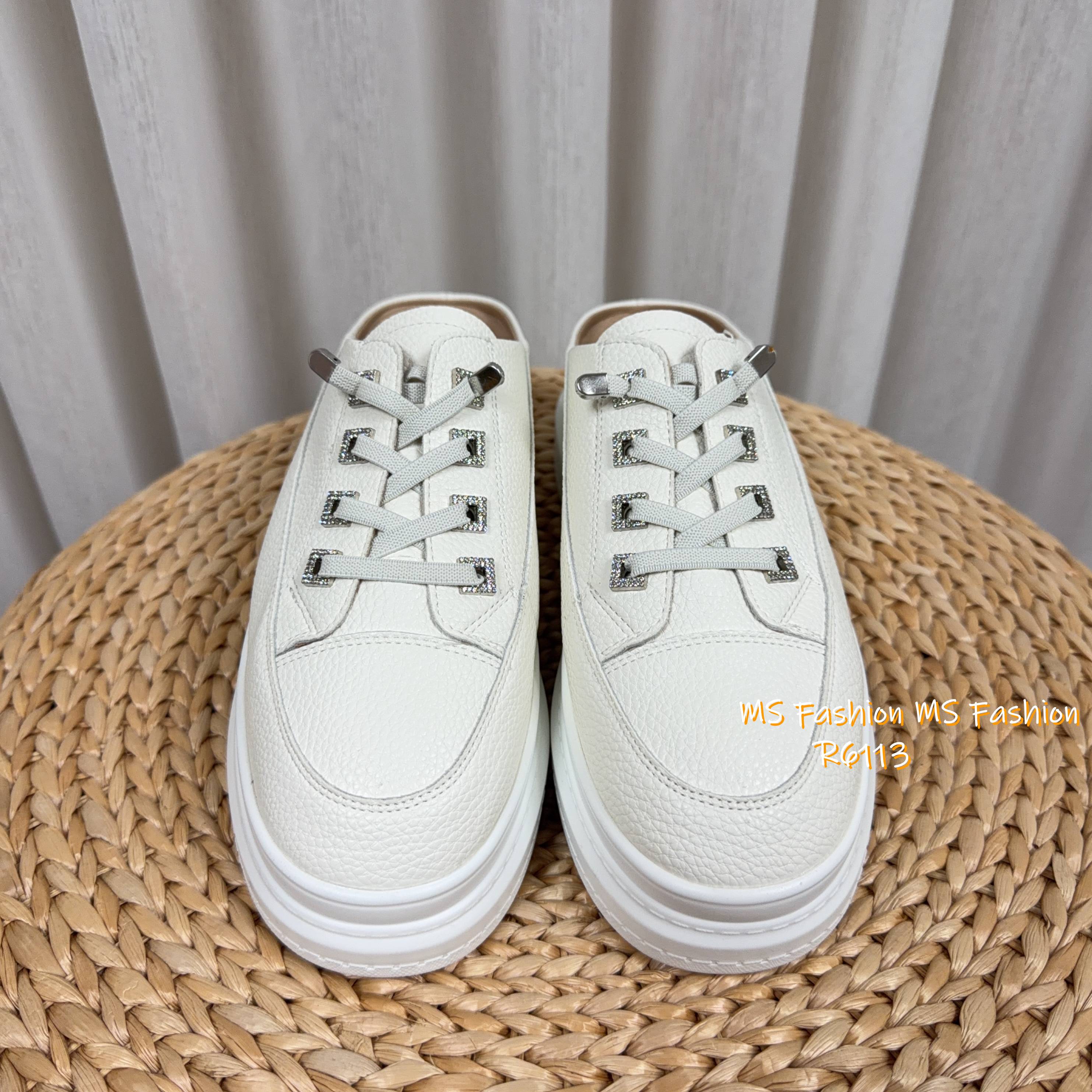 R6113 韓國🇰🇷真皮後拖厚底Sneakers