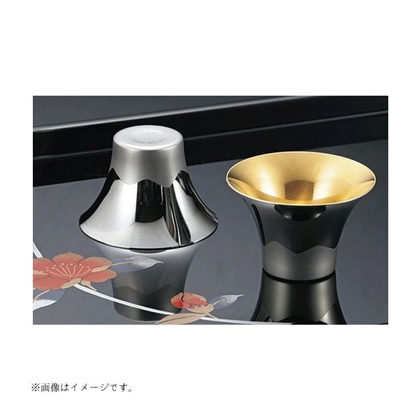  日本製 Tamahashi Fujisan 富士山 不銹鋼冷酒杯 金色 ( 一套2隻 )