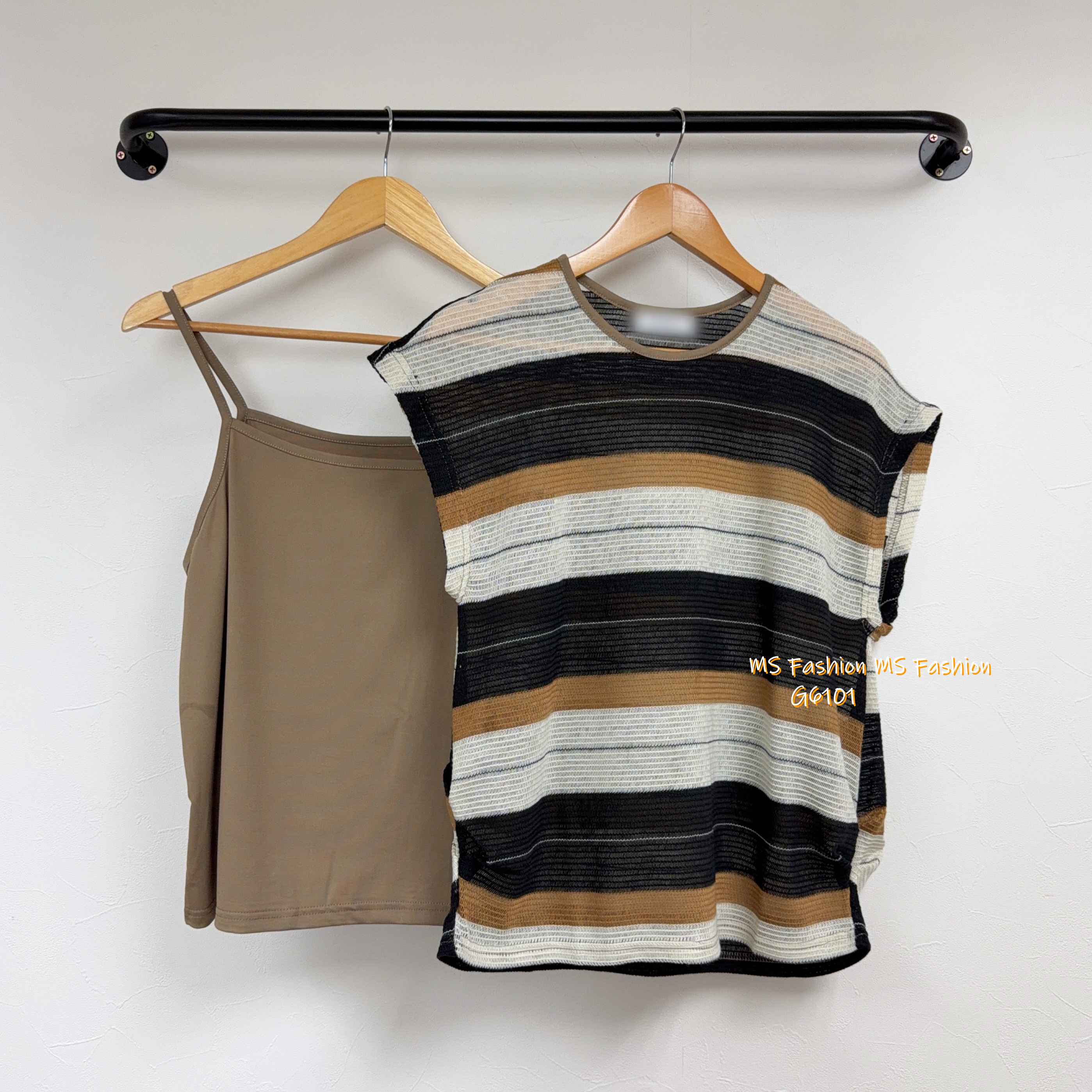 G6101 韓國🇰🇷靚色橫間top set