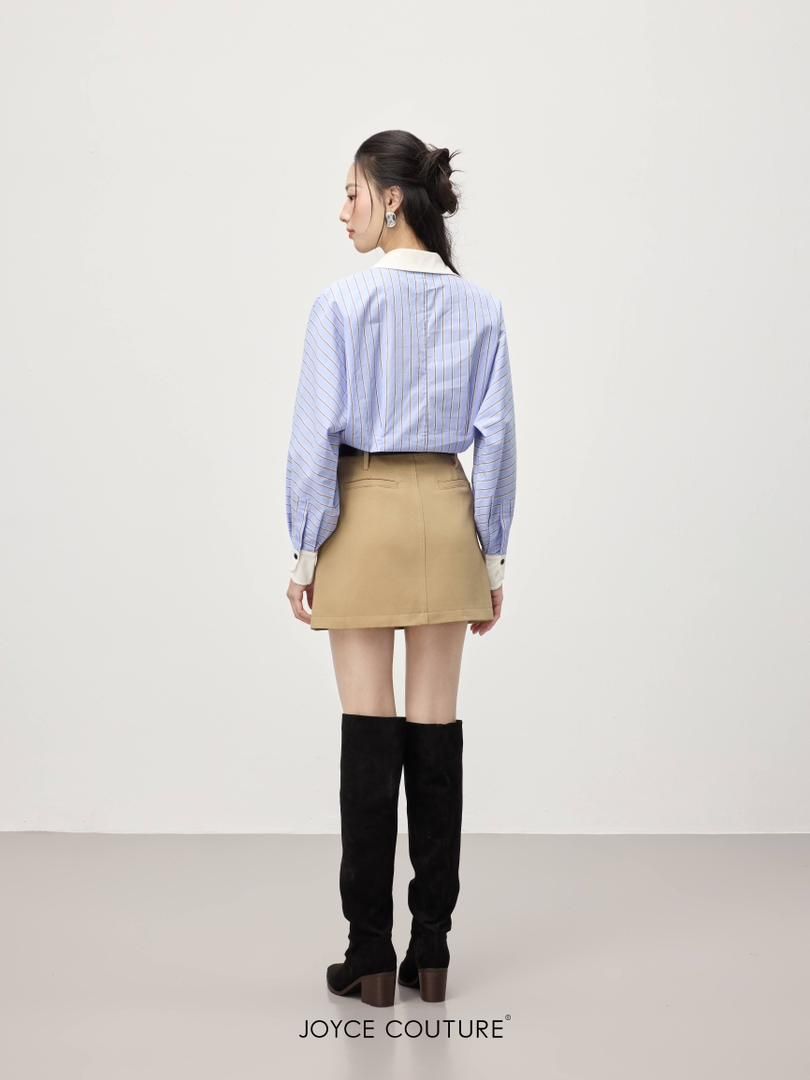 V领设计衬衫上衣 T0751