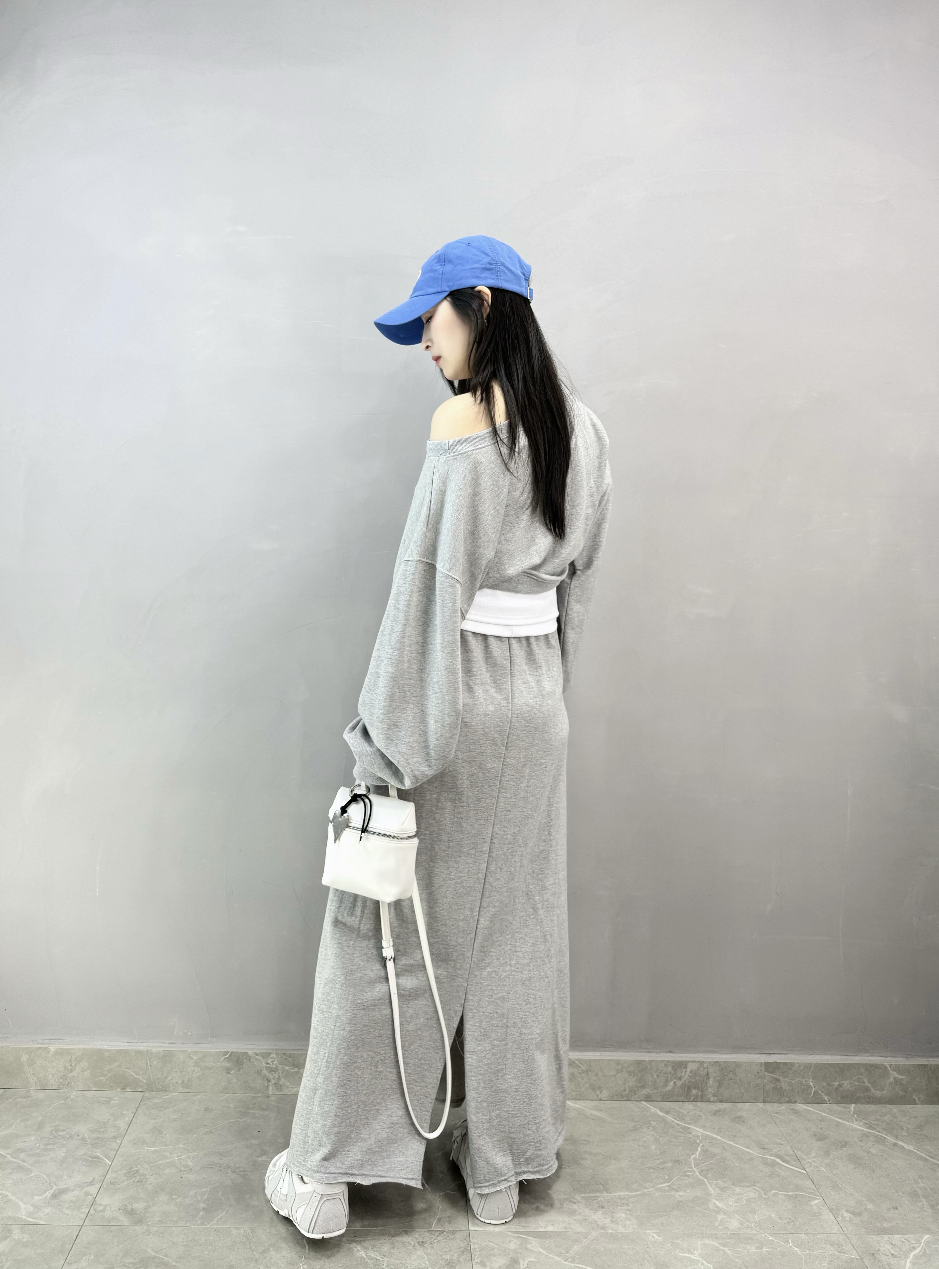 J84 拼色露膊+裙Set