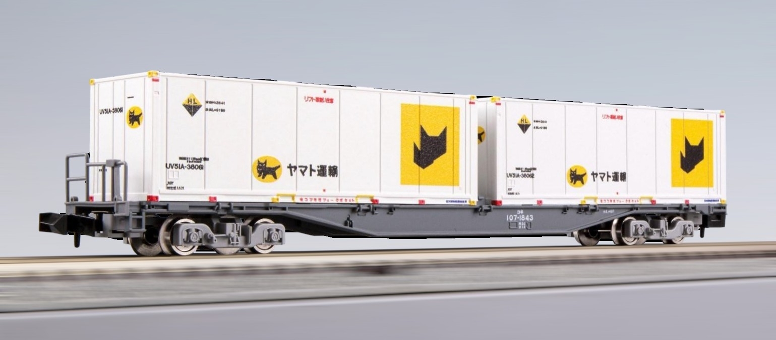 Tomix 8756 N規JR Koki 107 大和黑貓黃底白運輸貨櫃