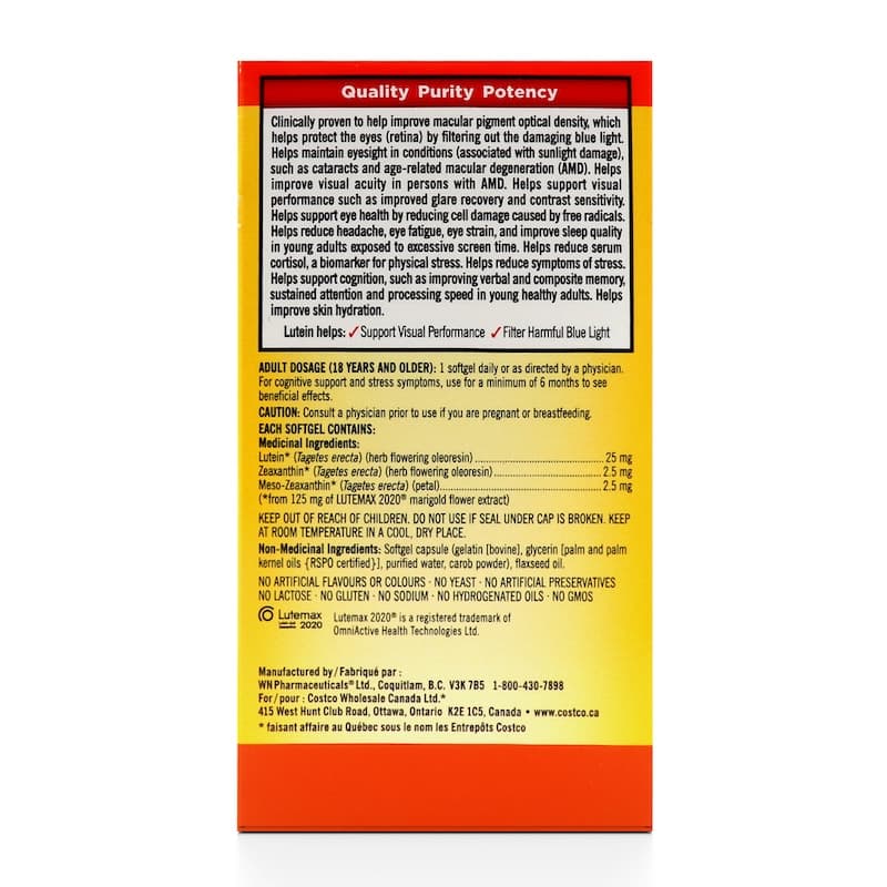 Kirkland Signature 特強護眼葉黃素＋玉米黃質精華 25mg