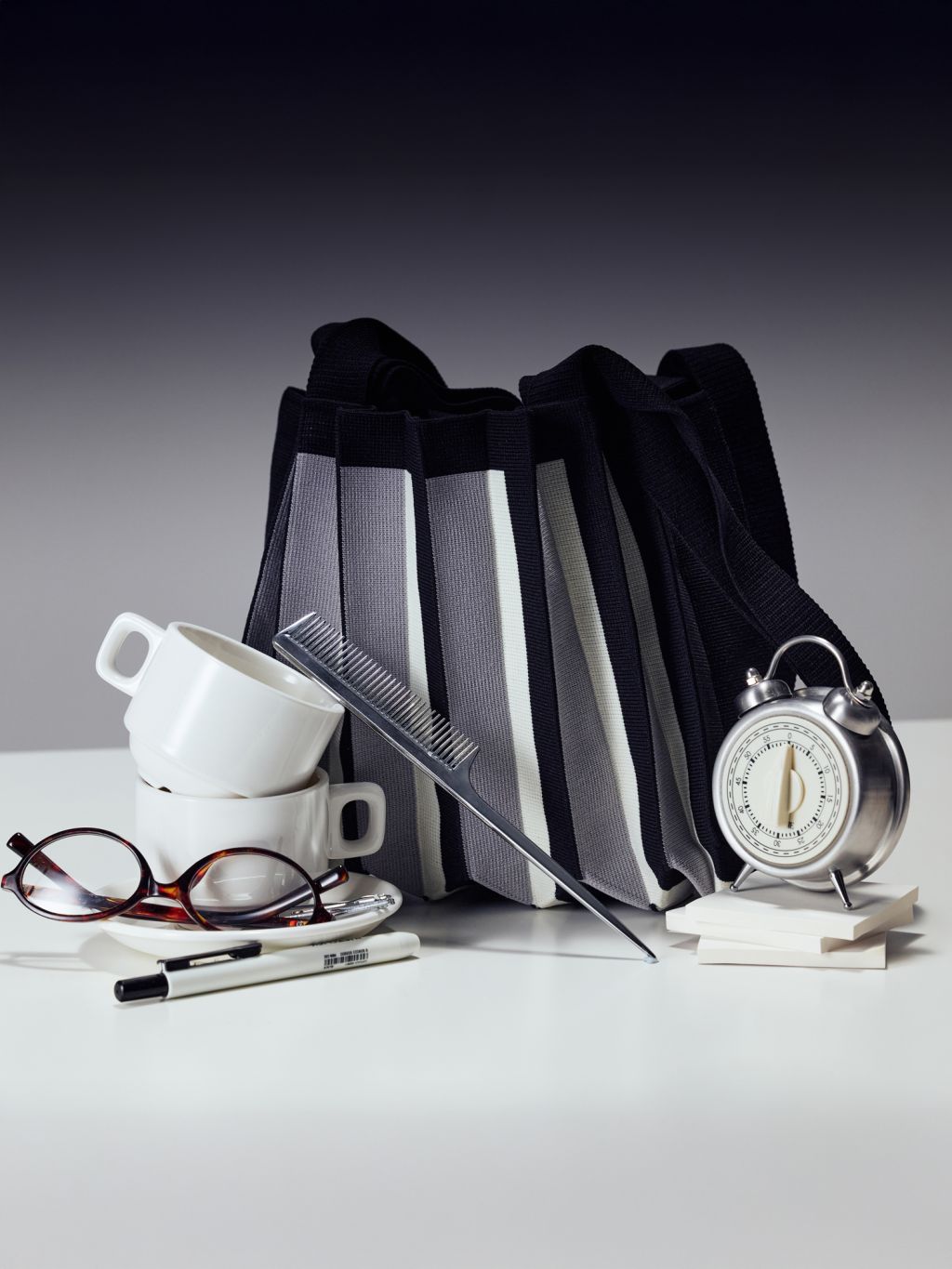 PLEATSMAMA New Mini 2 Way Bag 兩用購物袋 (Classic Black)