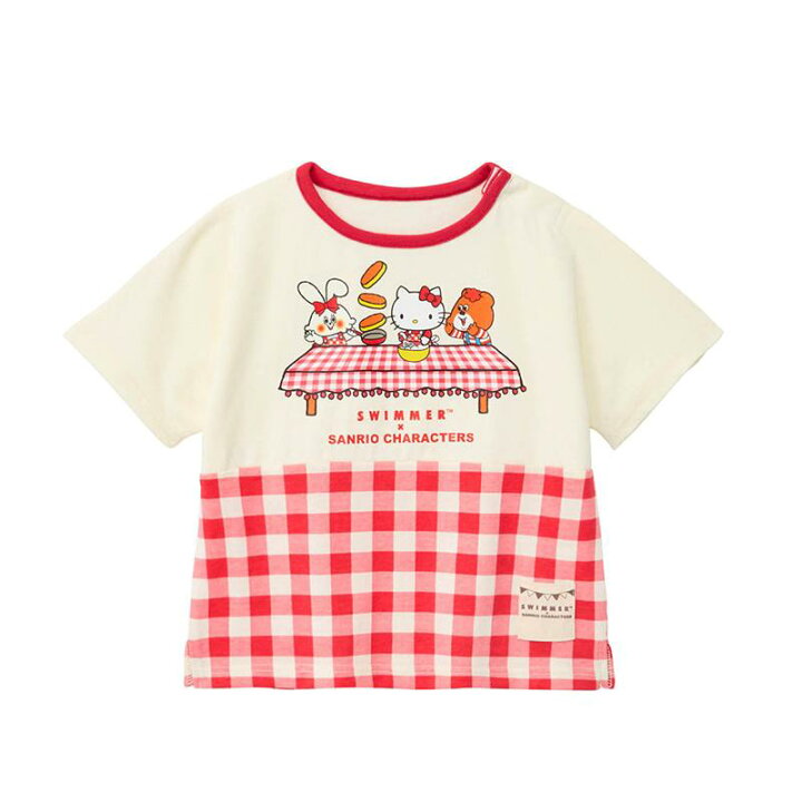 🇯🇵預訂 日本直送🇯🇵Swimmer x Sanrio系列兩色人物印花拼布短袖上衣