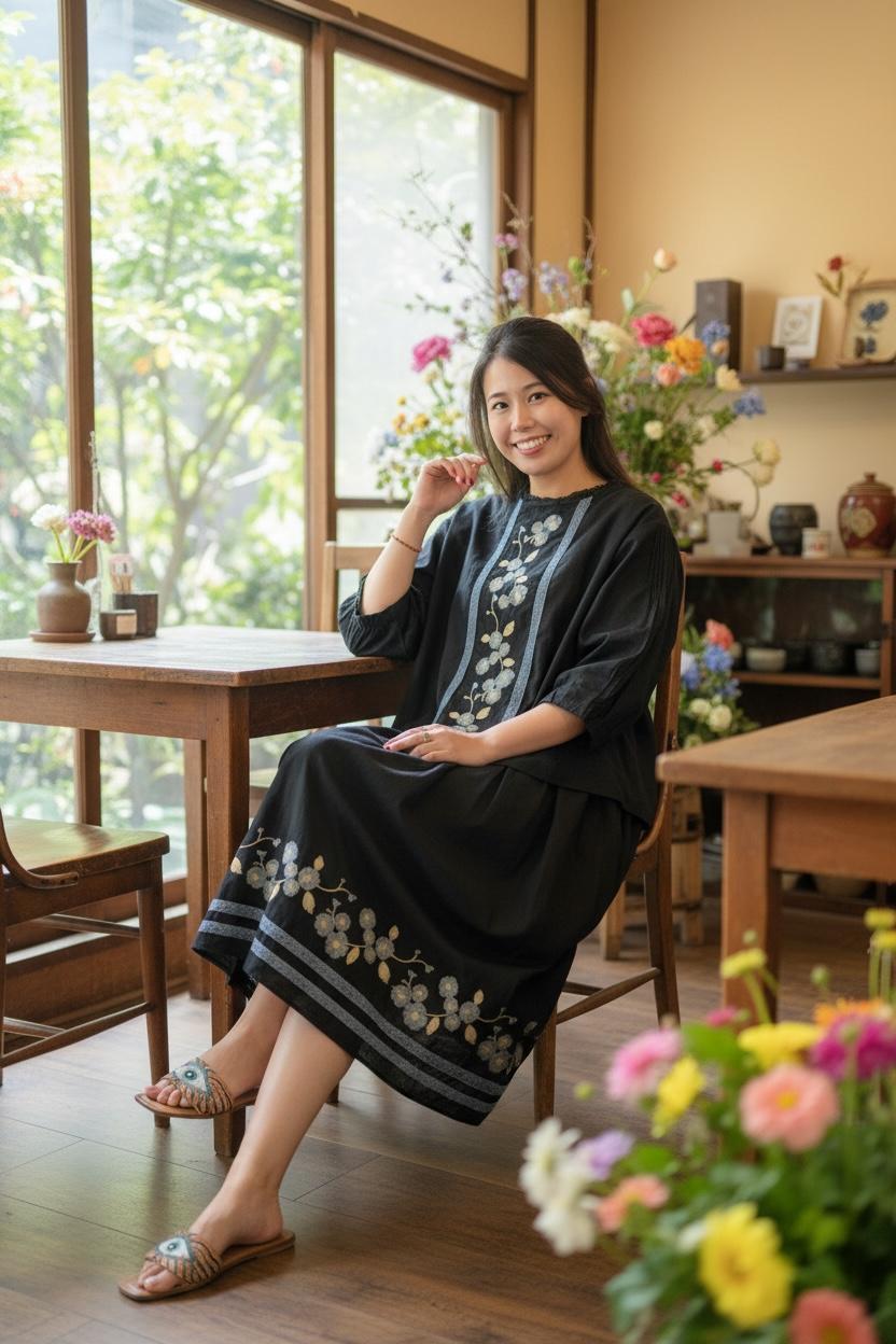 Japan Emb. Skirt 34" #1360