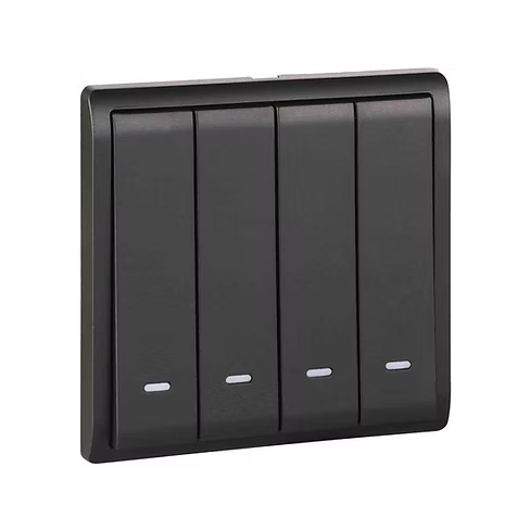施耐德 Pieno 寫意黑 4位雙控 開關掣