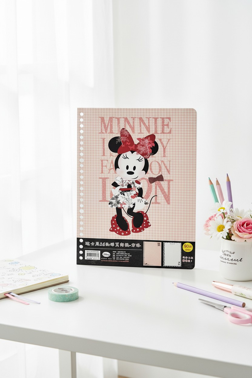 30頁 26孔活頁內紙-方格   MINNIE MOUSE (DPIC-B560B)