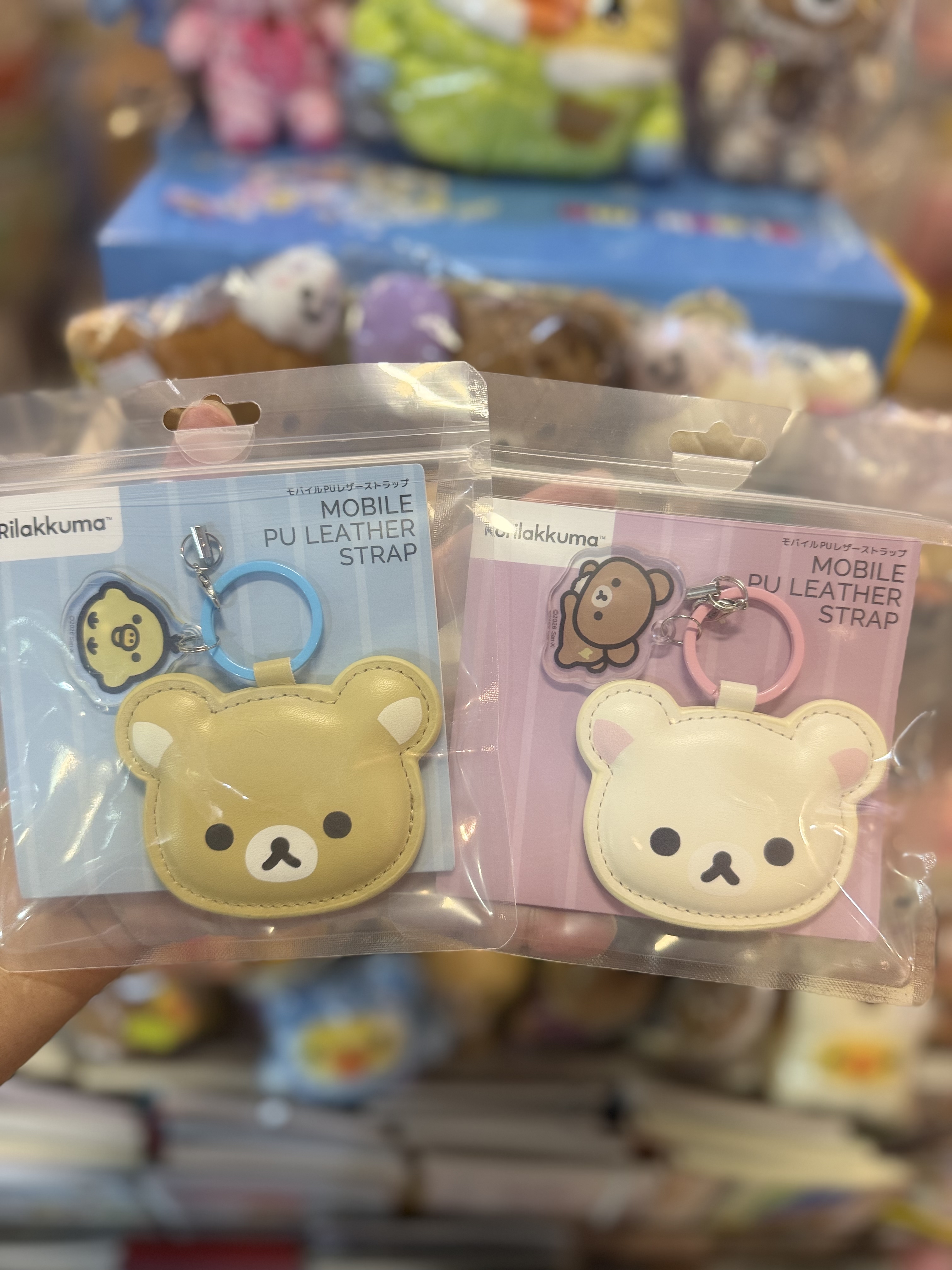 《現貨》全新Rilakkuma 頭型皮革電話繩