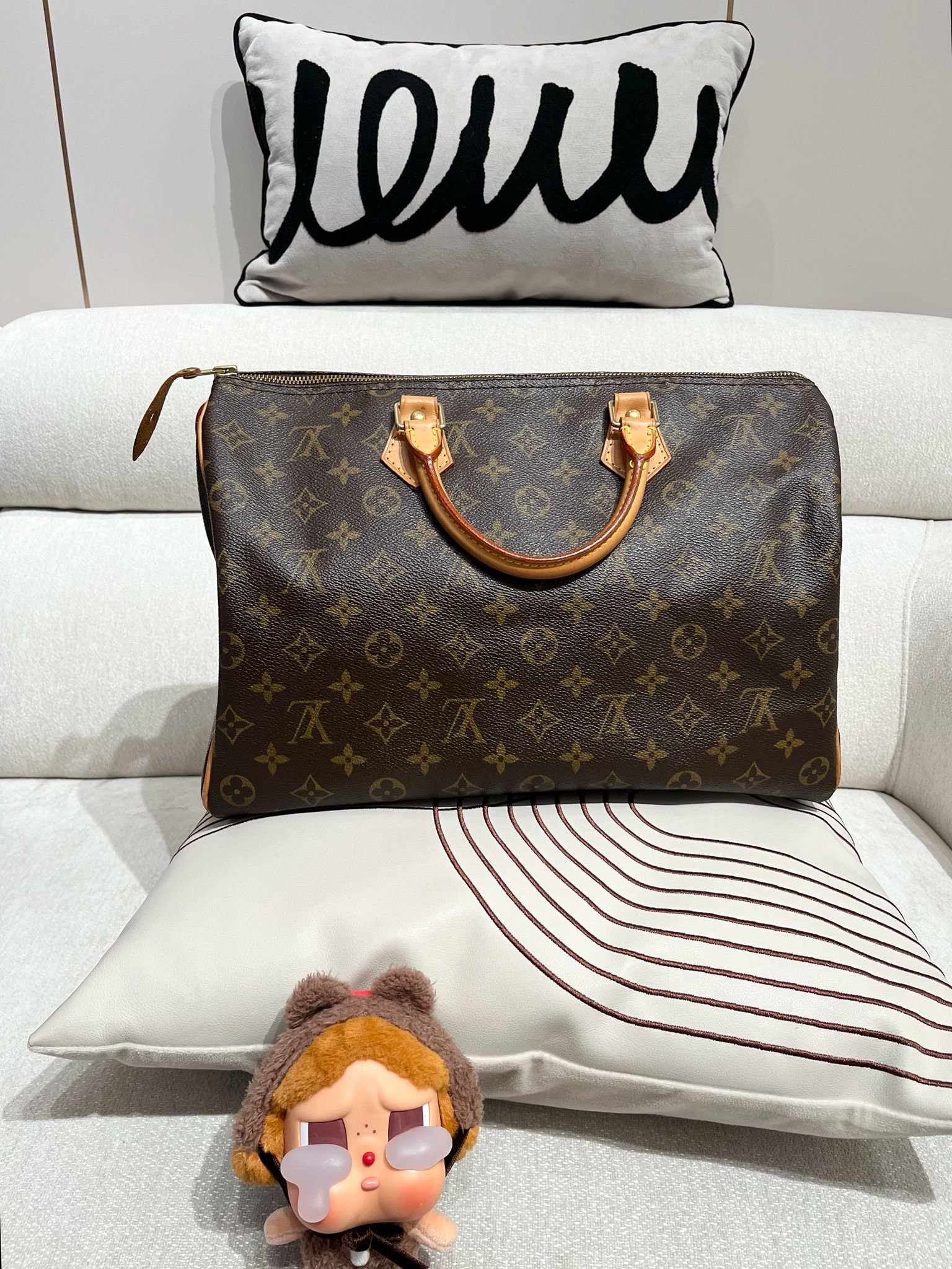 Lv speedy 35 monogram  100%Authentic,93%new ✅key lock✅dust bag 