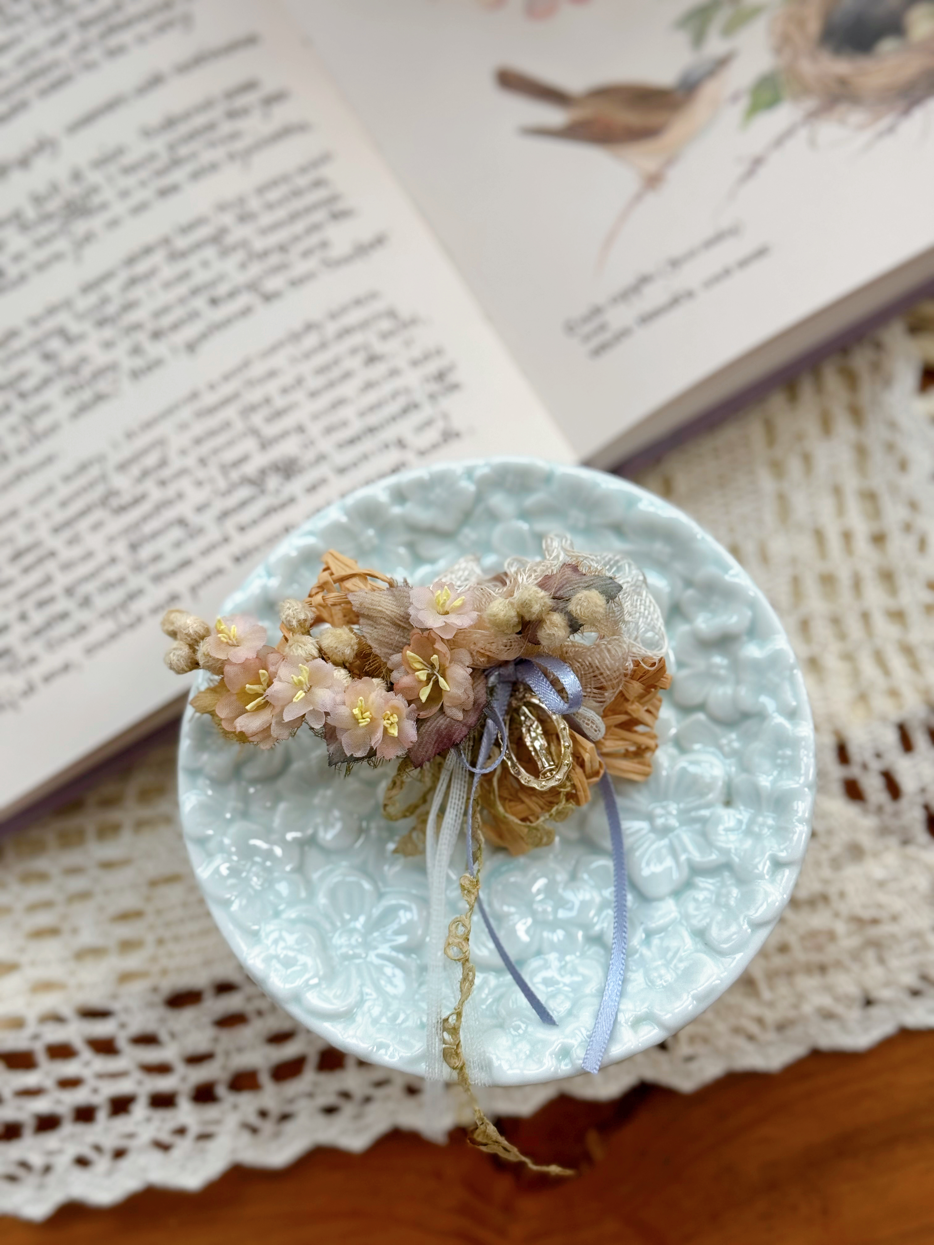 初夏花園 - 櫻花髪夾+胸針