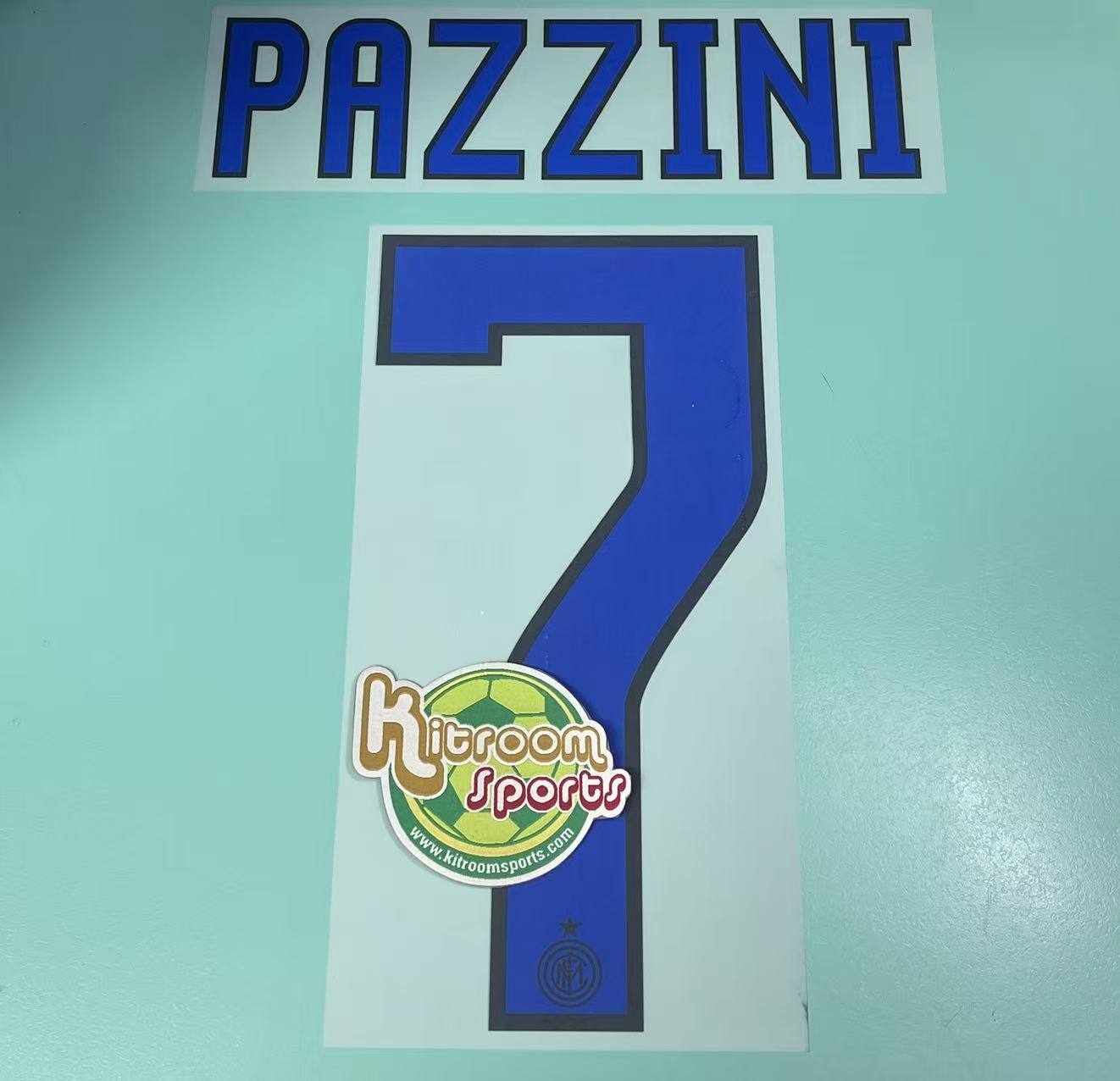 2011-12 Inter Milan Away Nameset #7 PAZZINI