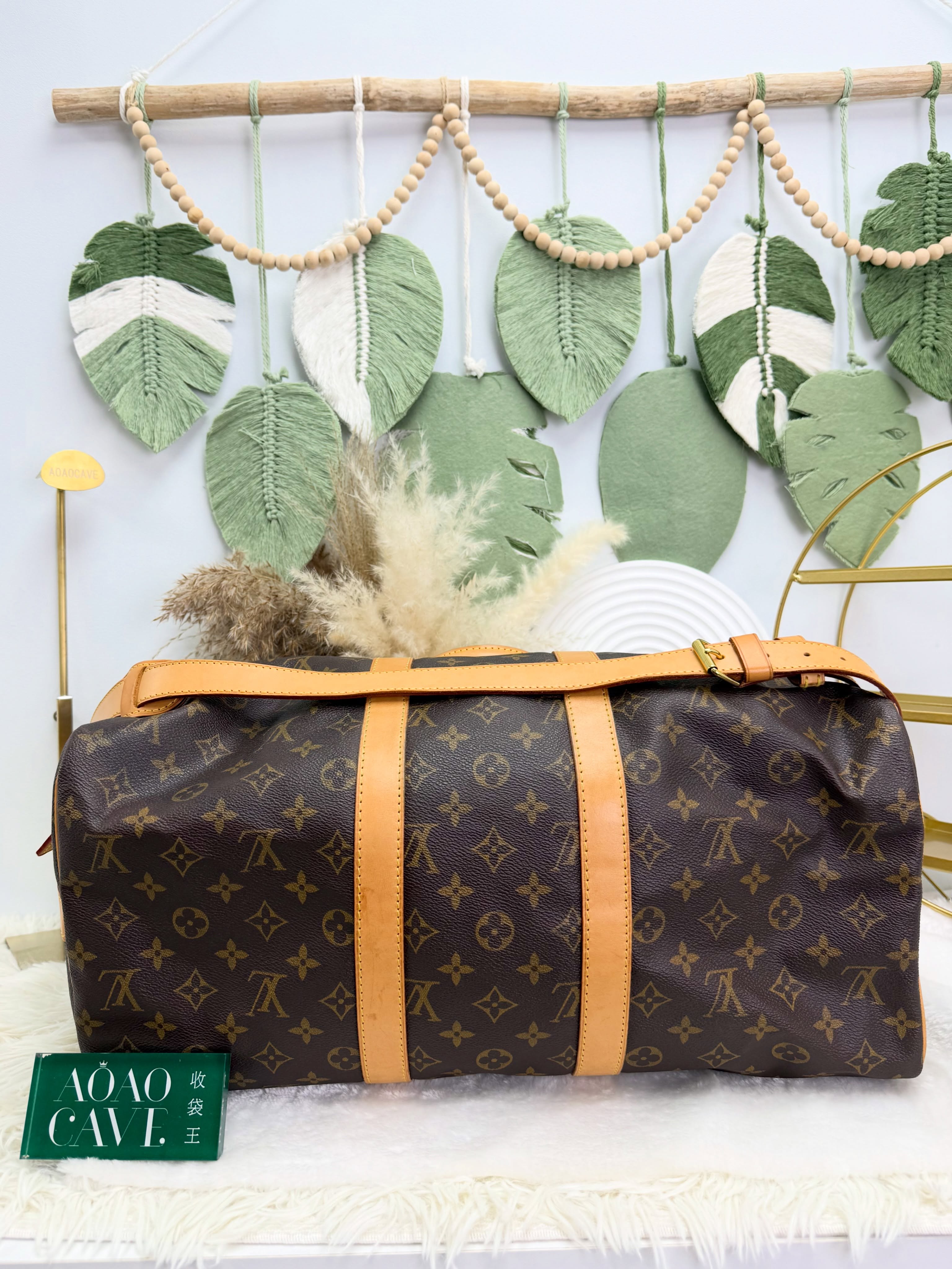 LV🤍PRE OWNED 💼啡色老花keepall45 有塵袋🤎