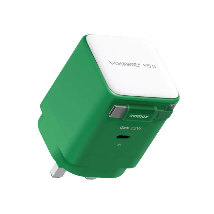 Momax 1-CHARGE+ 1 連接埠 GaN 65W 充電器，附可伸縮 USB-C線-UM76