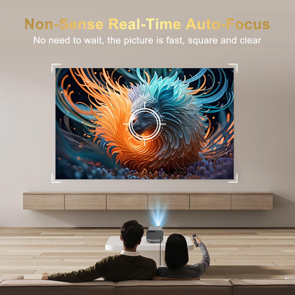 SAPPHIRE P20Ultra 智能投影機｜1080P全高清 升級版800ANSI流明｜電動對焦×4D梯形校正｜Android TV13.0系統｜WiFi6/藍牙5.4｜360°立體聲｜家用辦公影院投影機