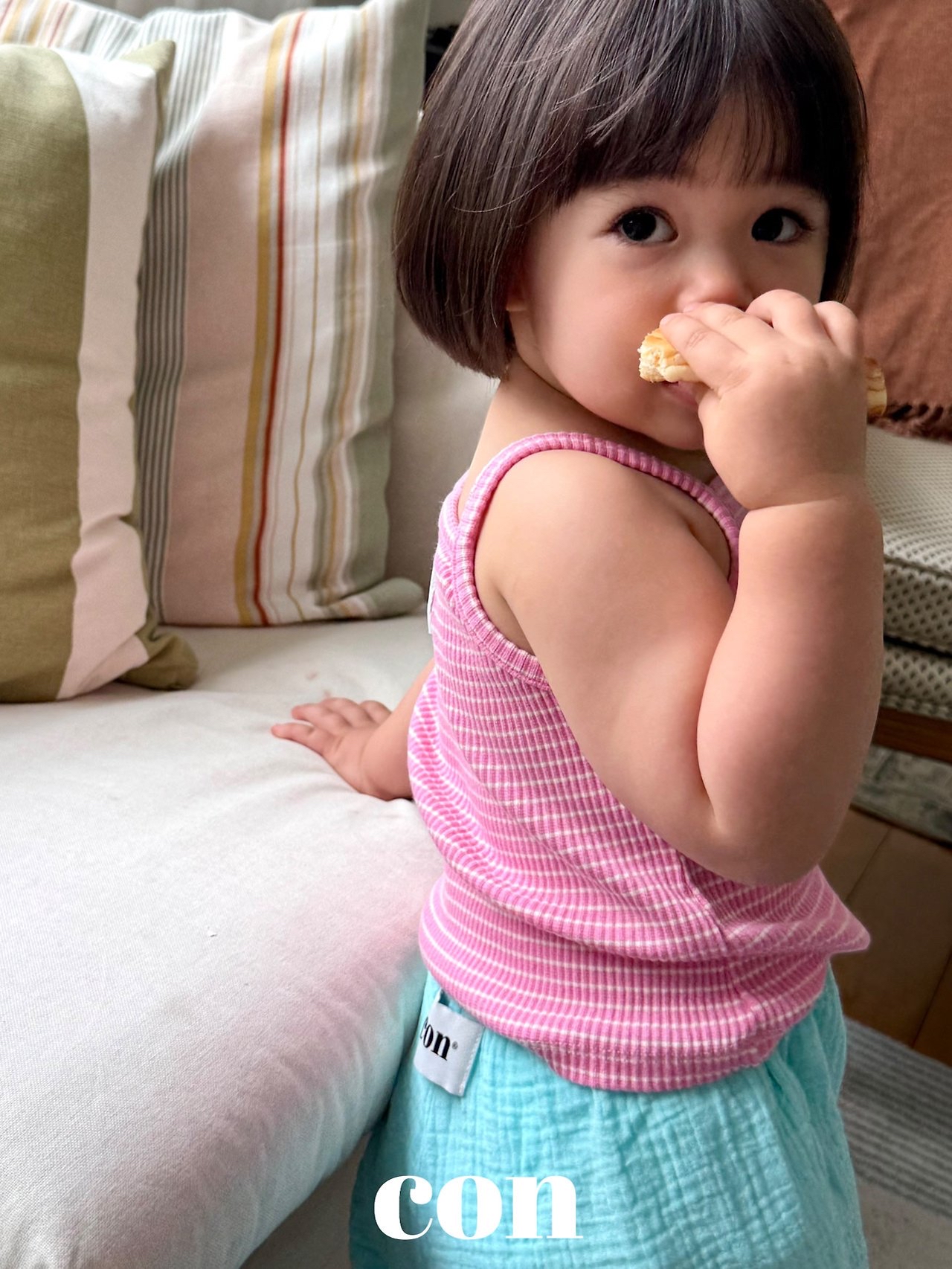 Con | stripe Sleeveless (Pink size2(78-87)/size4(97-107)