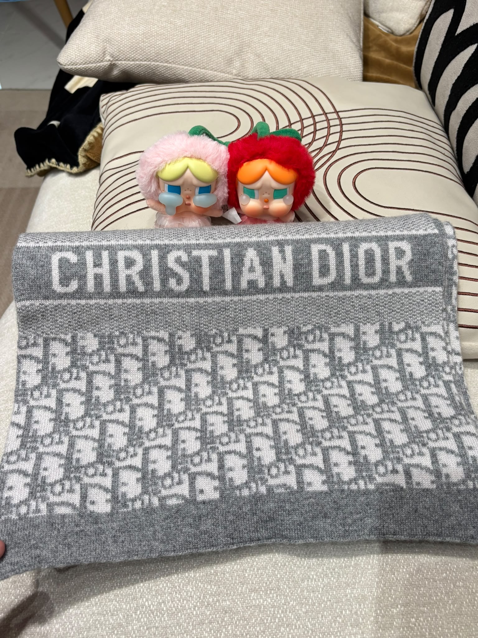 CHRISTIAN DIOR Oblique Scarf Cashmere Dior 頸巾100%Authentic, 99%New ✅ Box