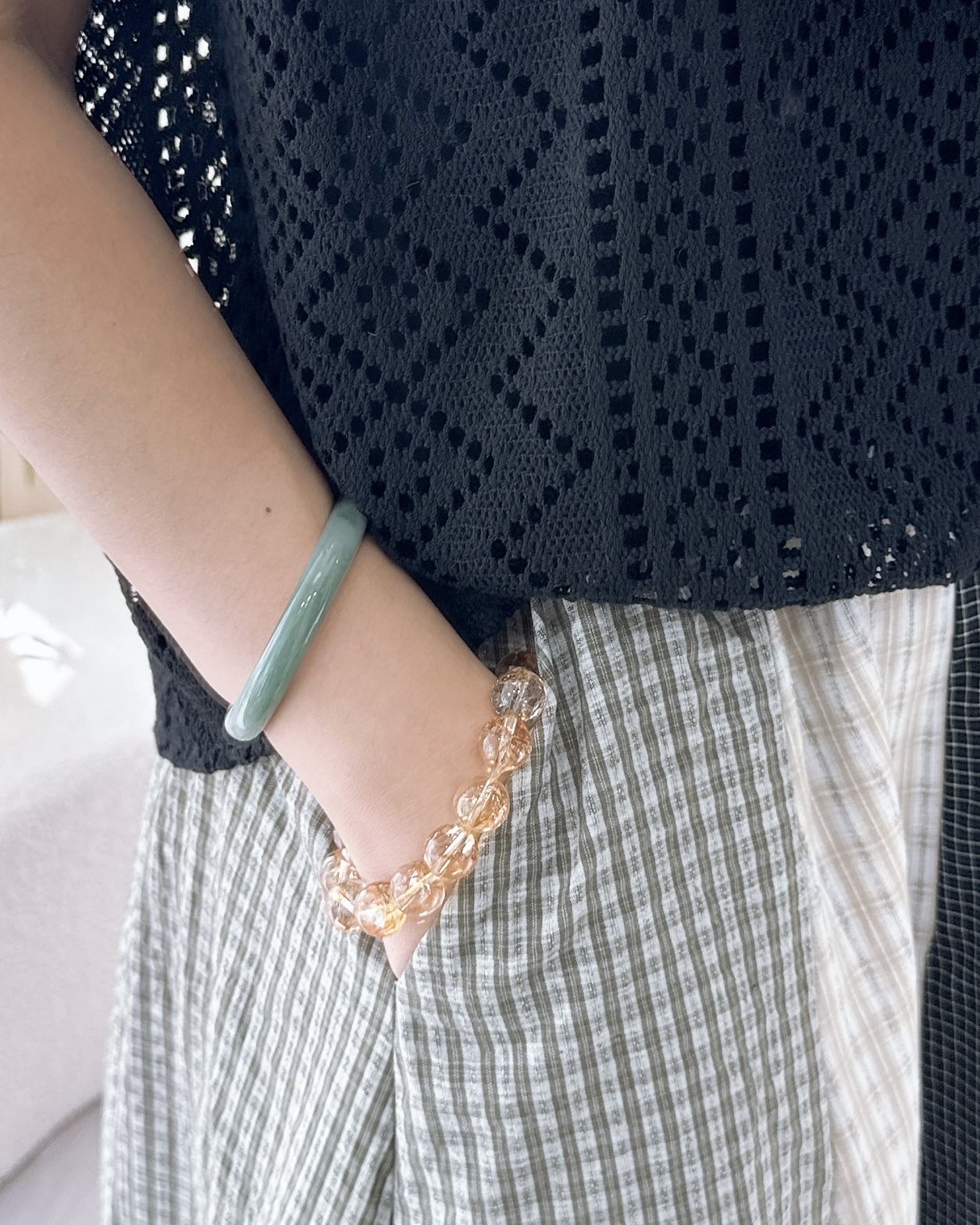 高質拼布通花連身裙 2色