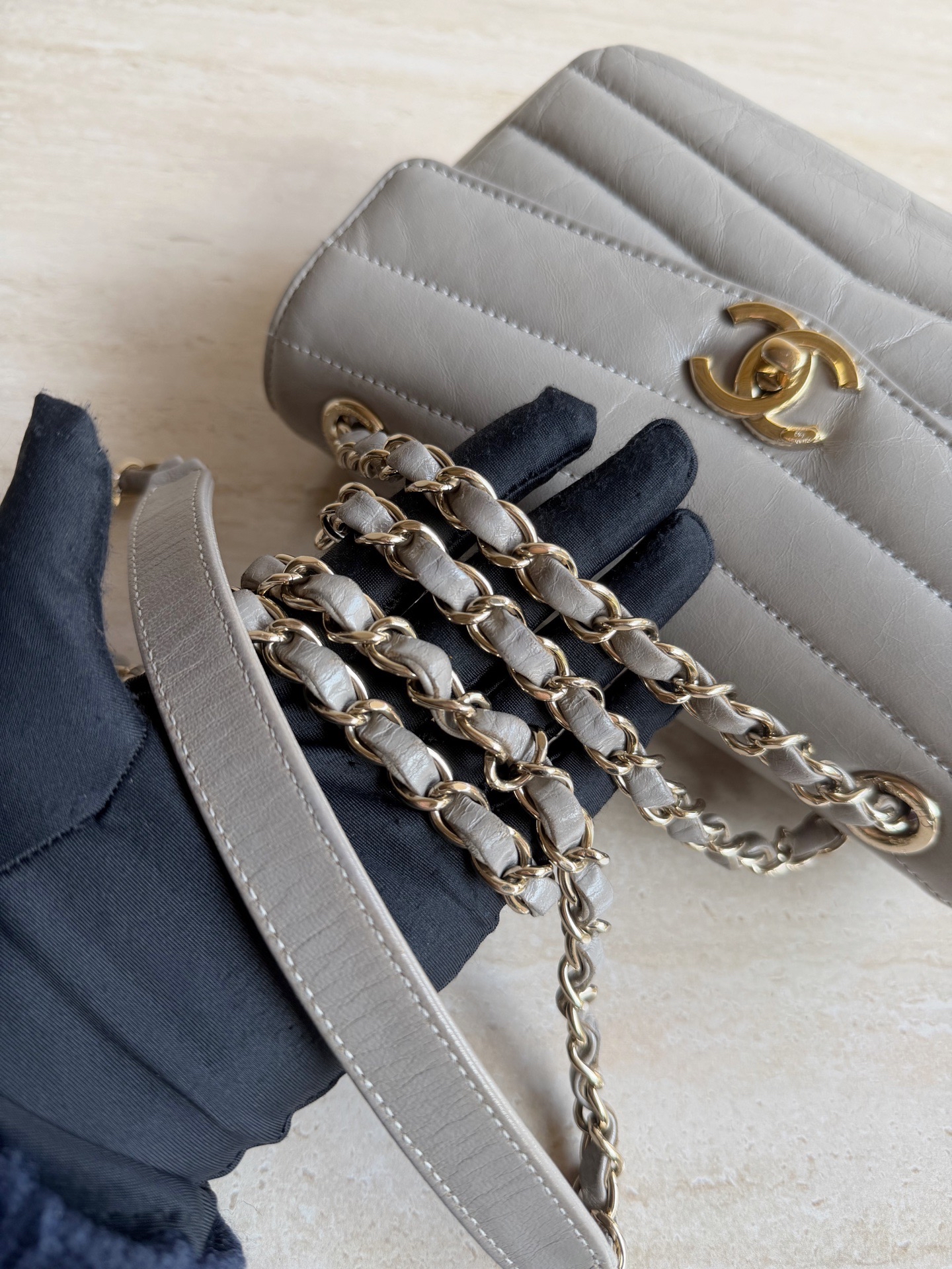 【預訂貨品】Chanel灰色方胖子