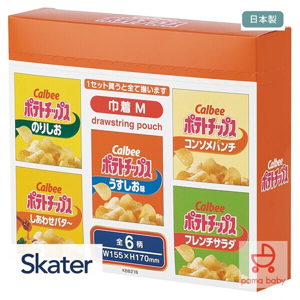 🆕【⭐訂購⭐】日本直送 🇯🇵🌀#Skater #日本製 卡通雙面圖案 索繩袋 6件套盒裝［8款選］🌀 [ELED-0035][260604]