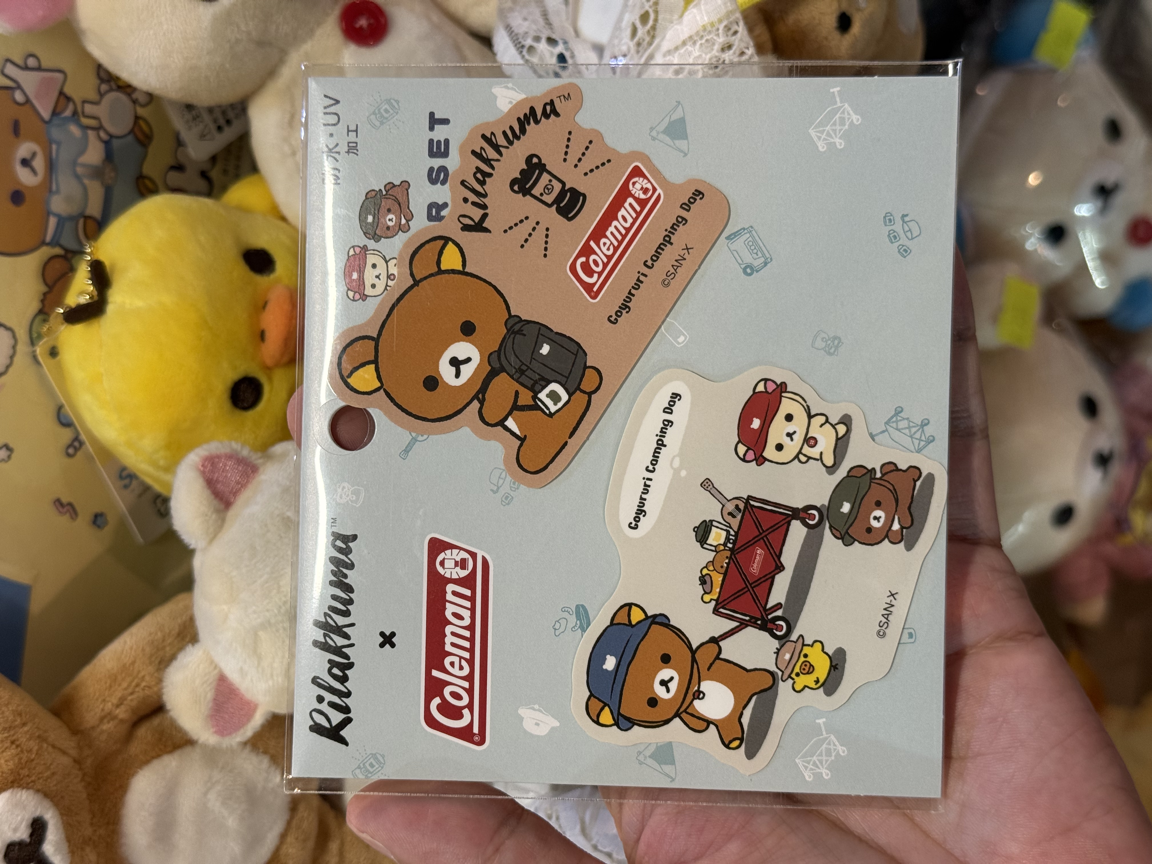 《現貨》全新日本專店限定 rilakkuma  x Coleman防水防Uv 貼紙Set