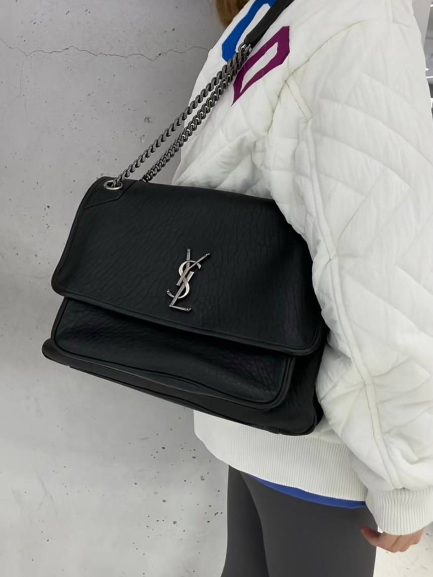 圣罗兰Niki大号粒面羊皮革手袋