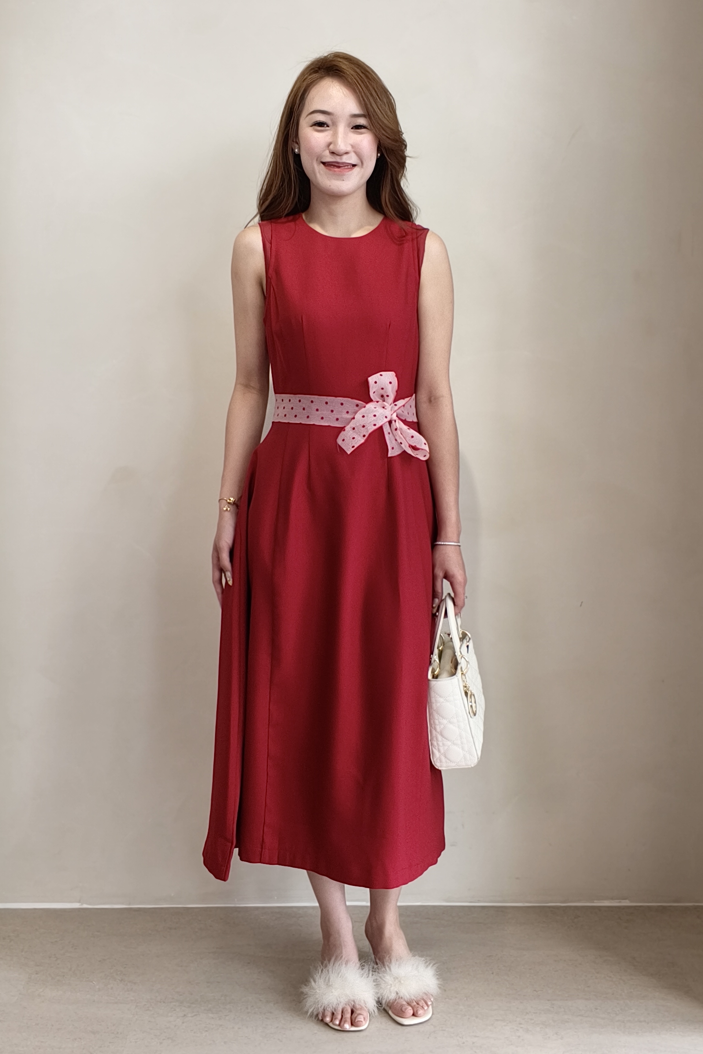 CD2159 Classic Fit & Flare Midi Dress
