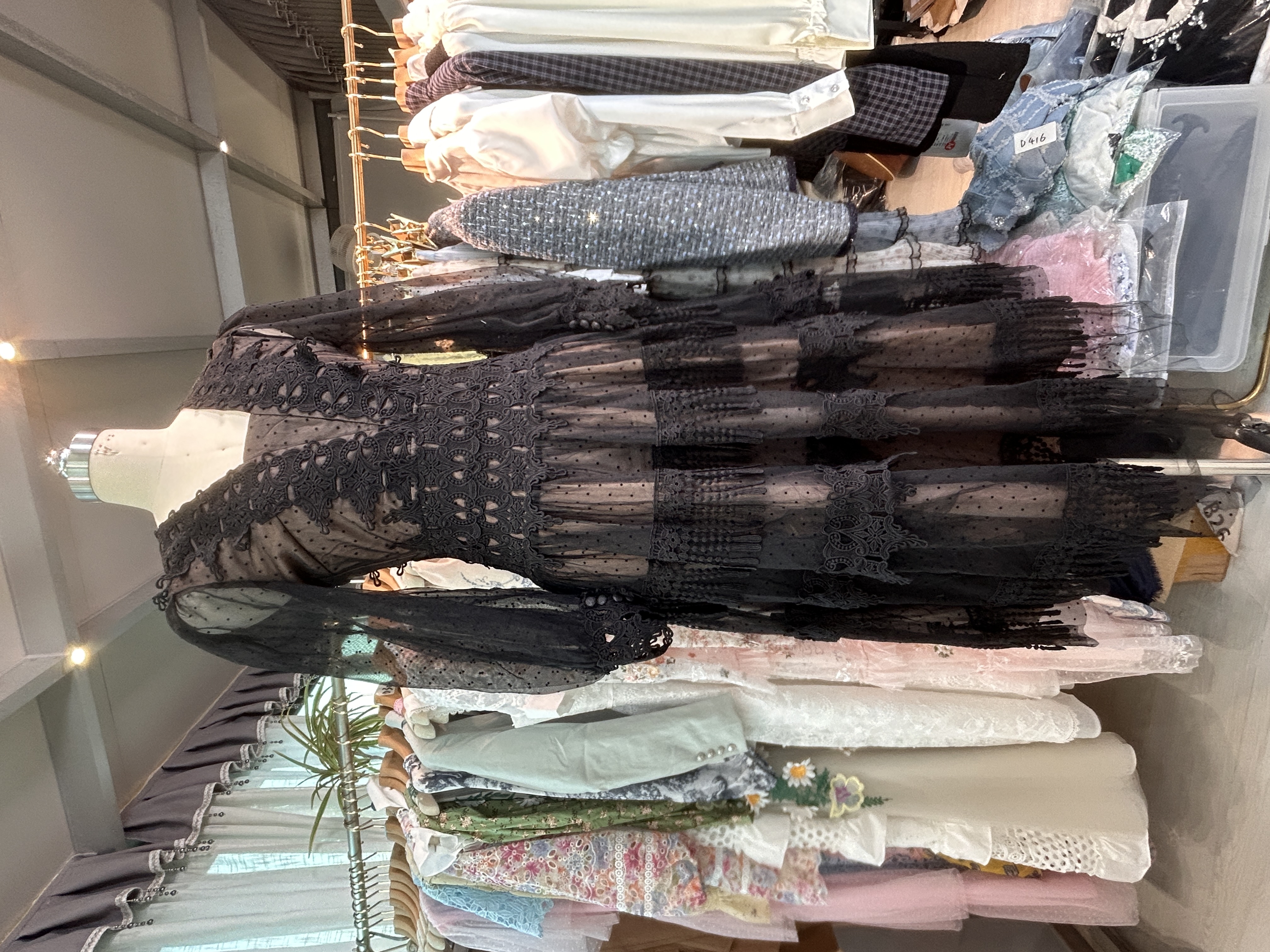 哥德風蕾絲連衣裙