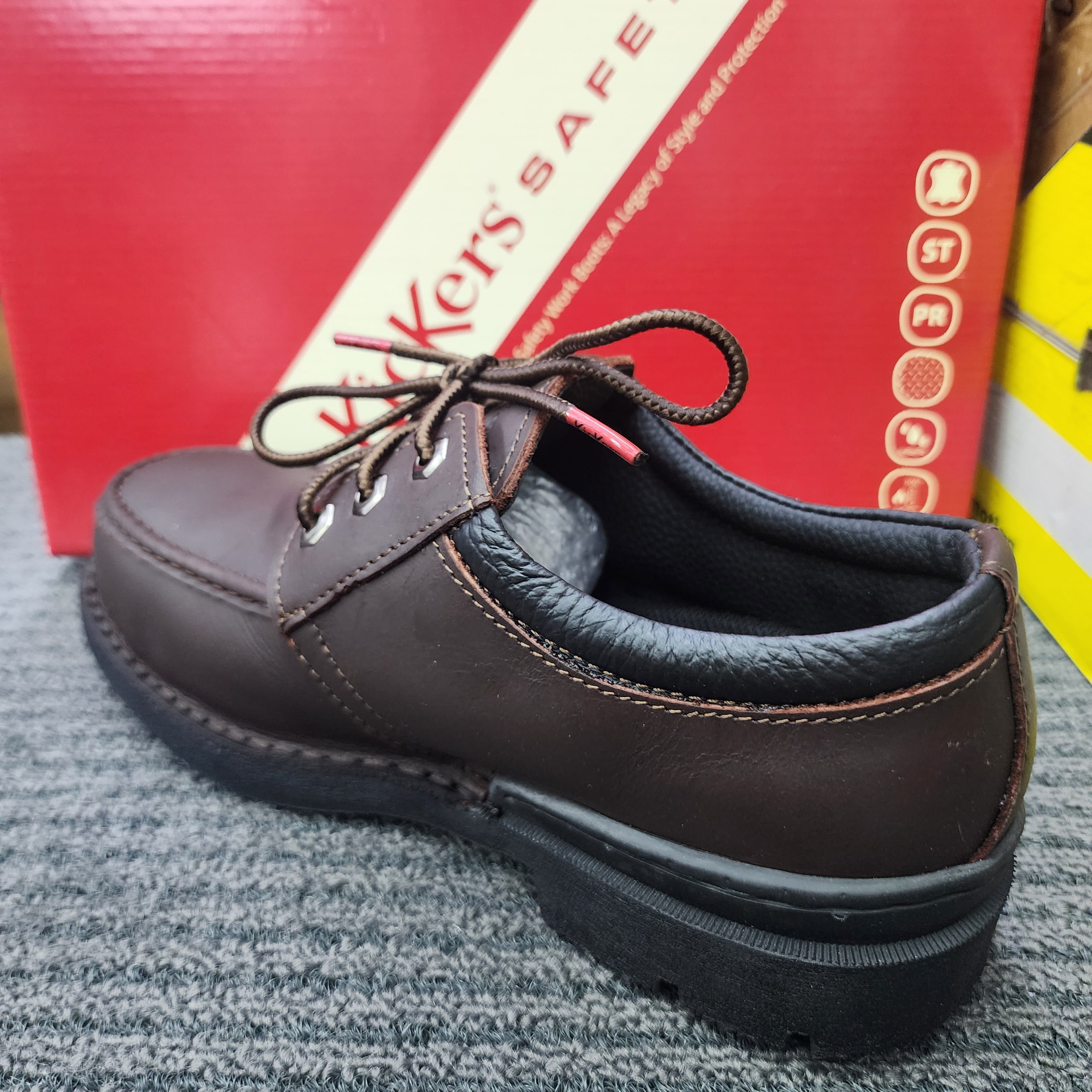  ️KICKERS SAFETY 604 SIRIM DOSH SAFETY SHOES LOW CUT LACE MAROON KASUT KESELAMATAN