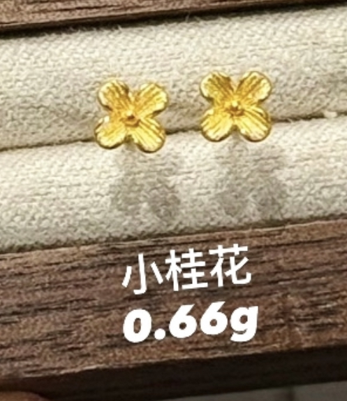 【3D硬金】蝴蝶结/蝴蝶/小桂花耳钉