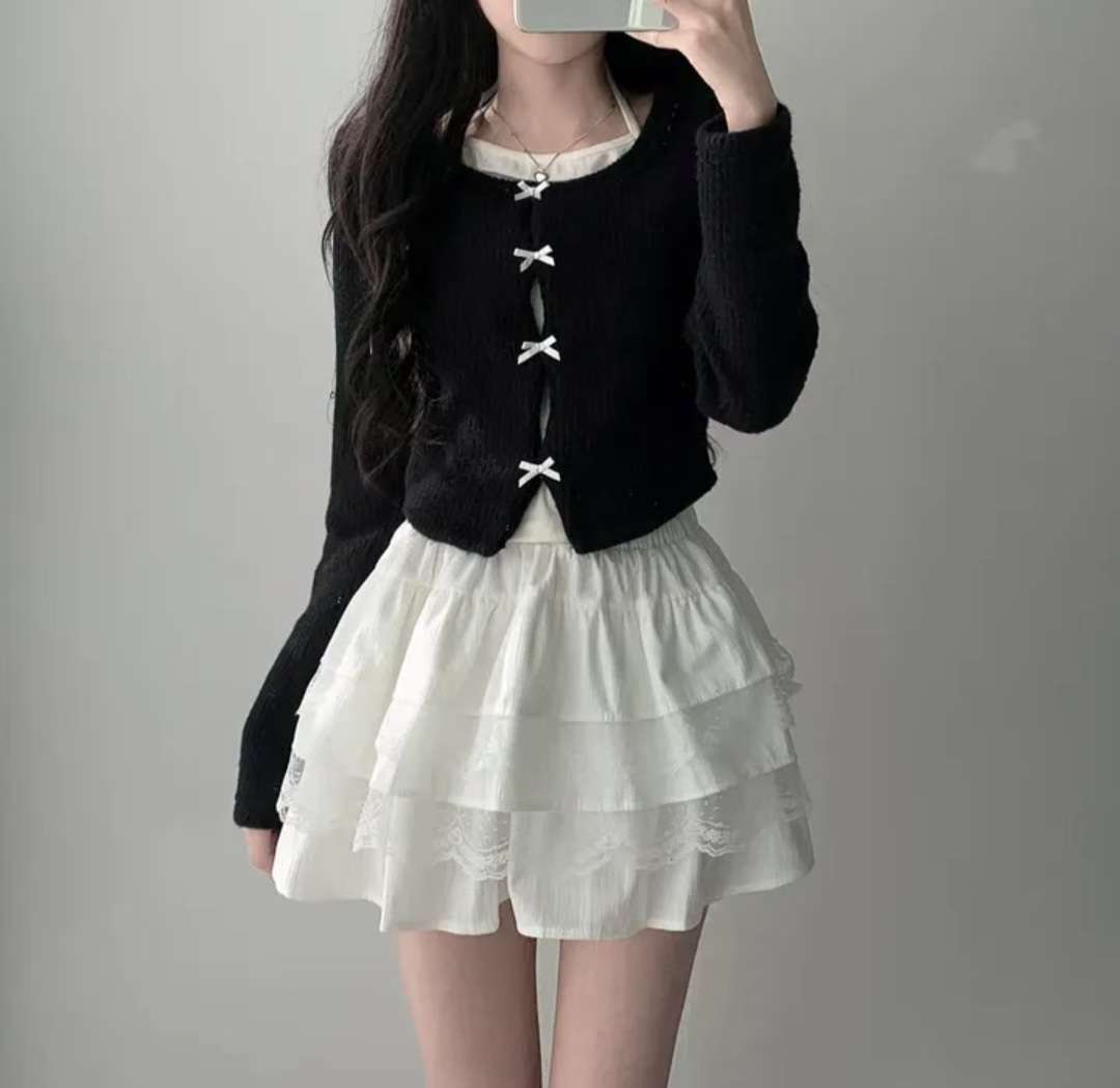 已售罄❌長期熱賣款式！燈芯絨假兩件蝴蝶掛頸top