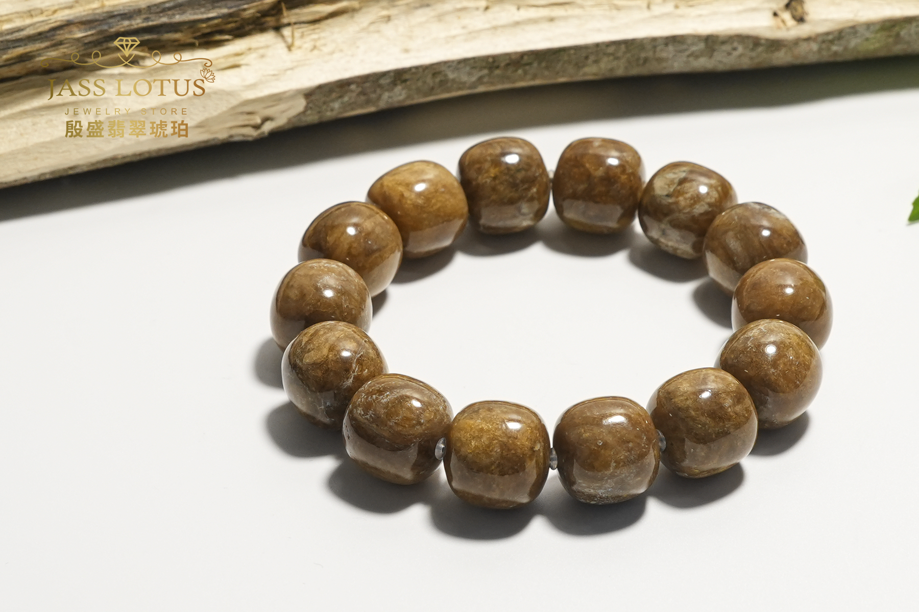緬甸天然琥珀收藏品瓷根蠟珀鼓珠手串