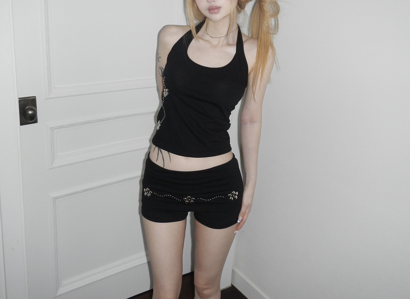 Blossom Studded Halter Top