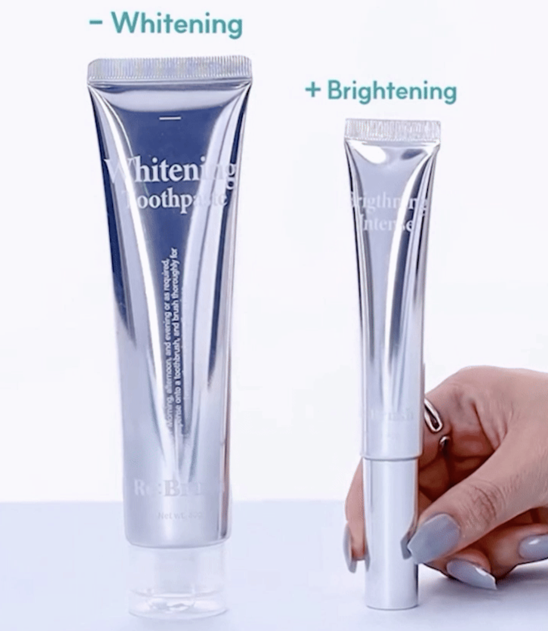 韓國 Re:Brush 美白光澤牙膏 + 精華劑 套裝｜ReBrush Teeth Whitening Toothpaste Brightening Intense