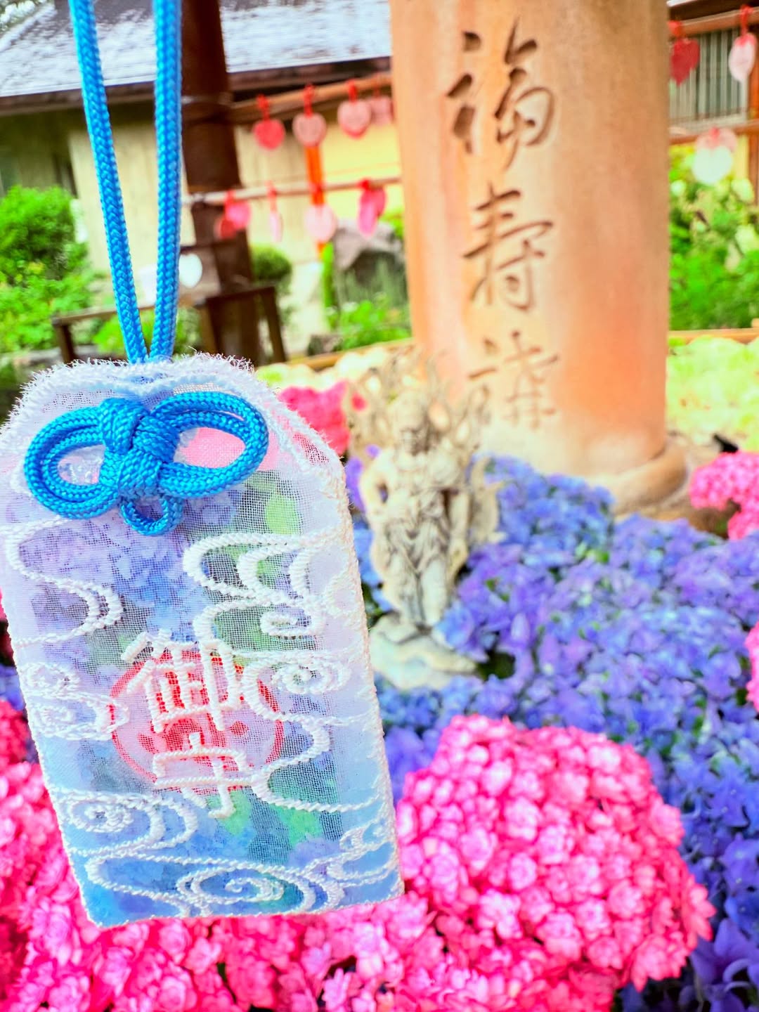 《Pre-Order》蕾絲繡球花御守 あじさい幸運守り｜三室戶寺