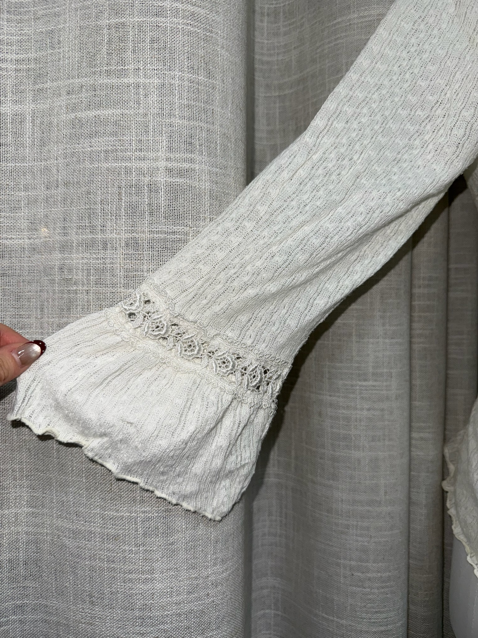 White Lace Cropped Outerwear