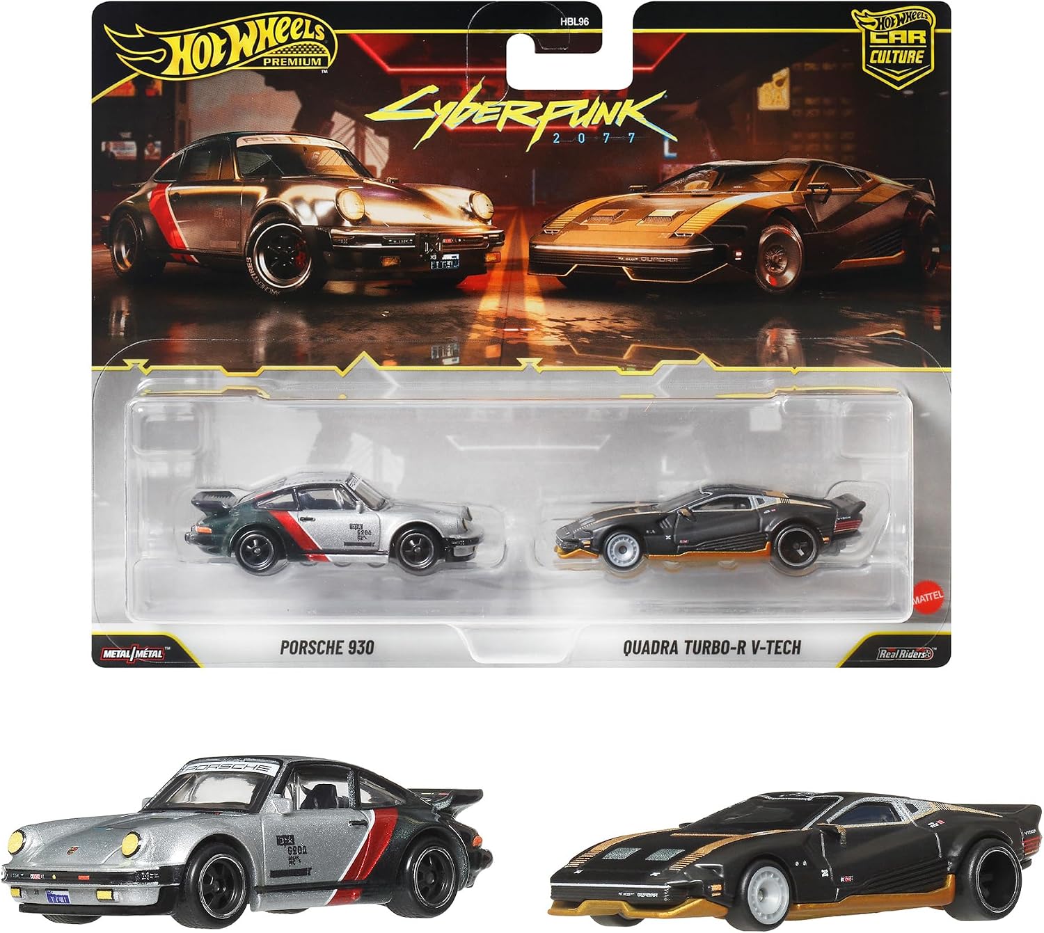 【預訂】Hot Wheels Premium 1/64 Car Culture 2-Pack｜McLaren F1 GTR & McLaren P1 GTR ｜ Plymouth Duster Funny Car & '65 Mercury Comet Cyclone｜Porsche 930 & Quadra Turbo-R V-Tech ｜【日版】