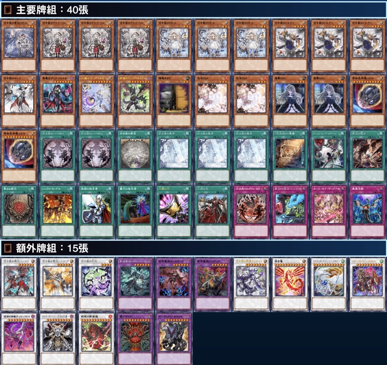 [2026.01環境] 白森罪寶 牌組