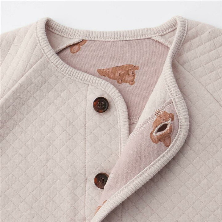 🇯🇵預訂 日本直送🇯🇵兩色小熊口袋針織絎縫開襟外套