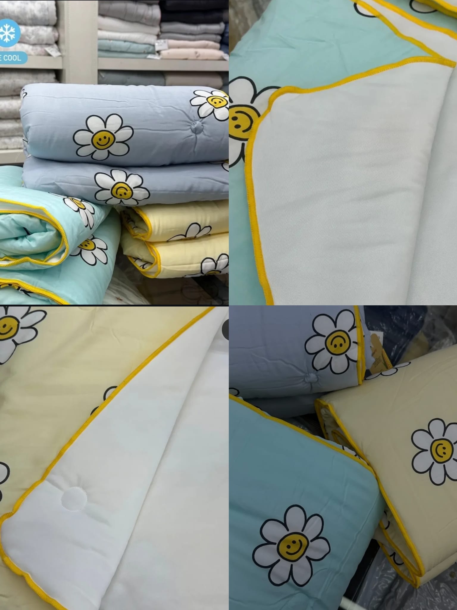 🇰🇷韓國廣藏市場 雙面涼感天絲被（單人150×200cm）｜黃/藍/綠｜正面100%天絲＋背面涼感紗❄️🌼🛏️  