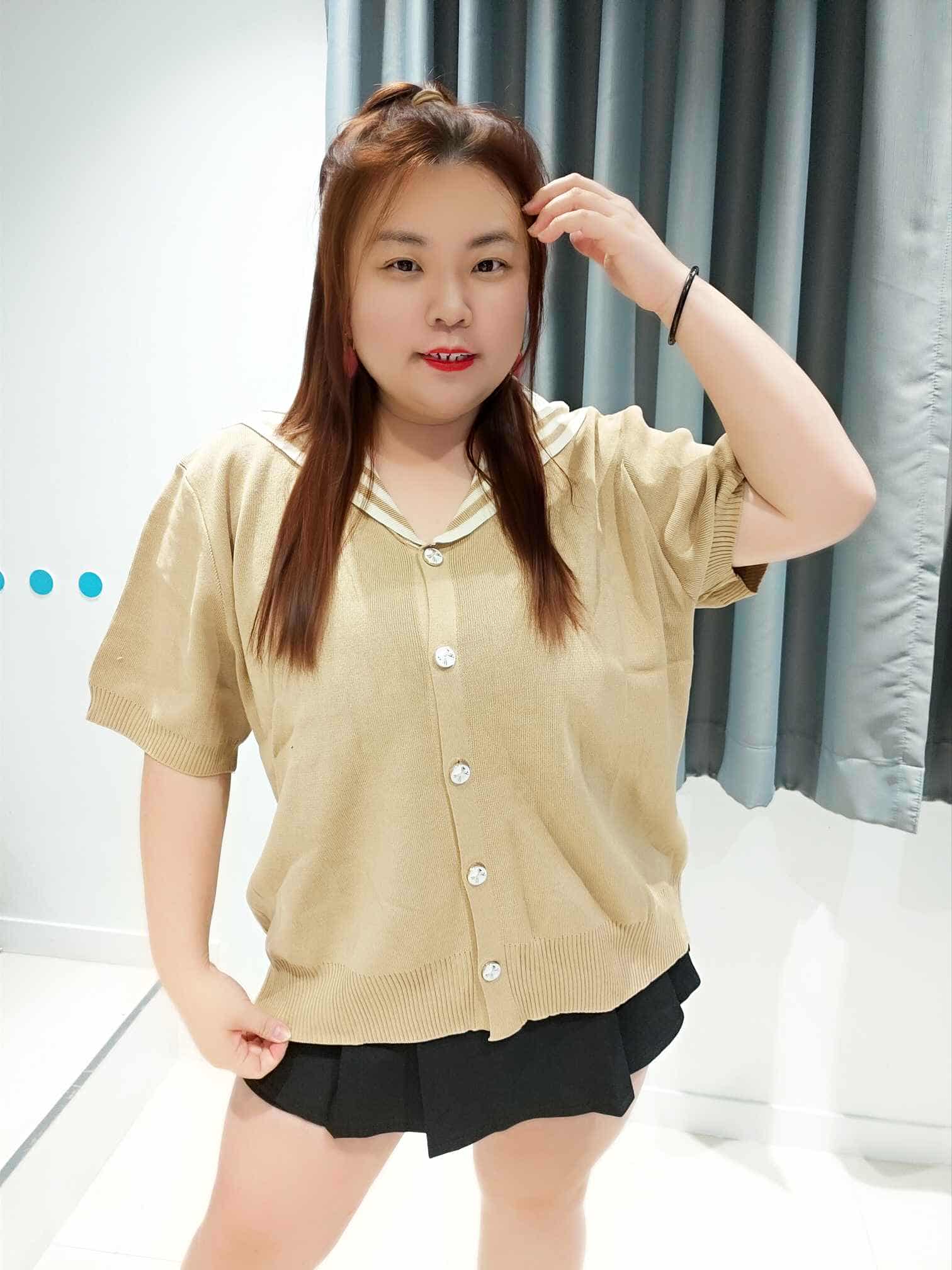 ENC07 DSF02 水手服风格针织上衣