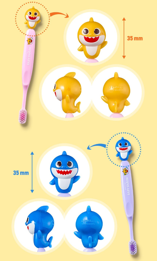    【預訂】韓國直送 Baby Shark 兒童牙刷套裝