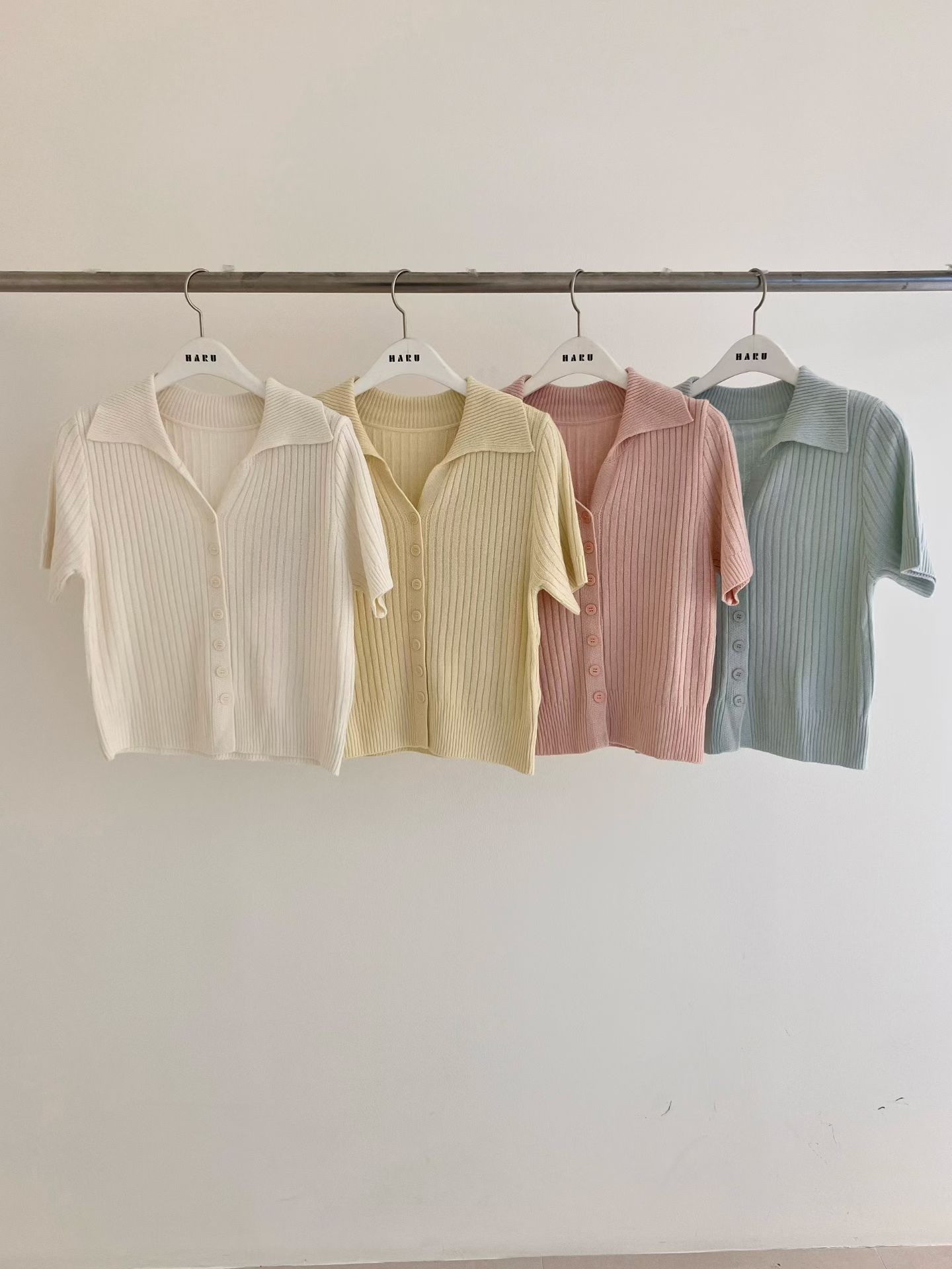 HA16 Polo領針織上衣