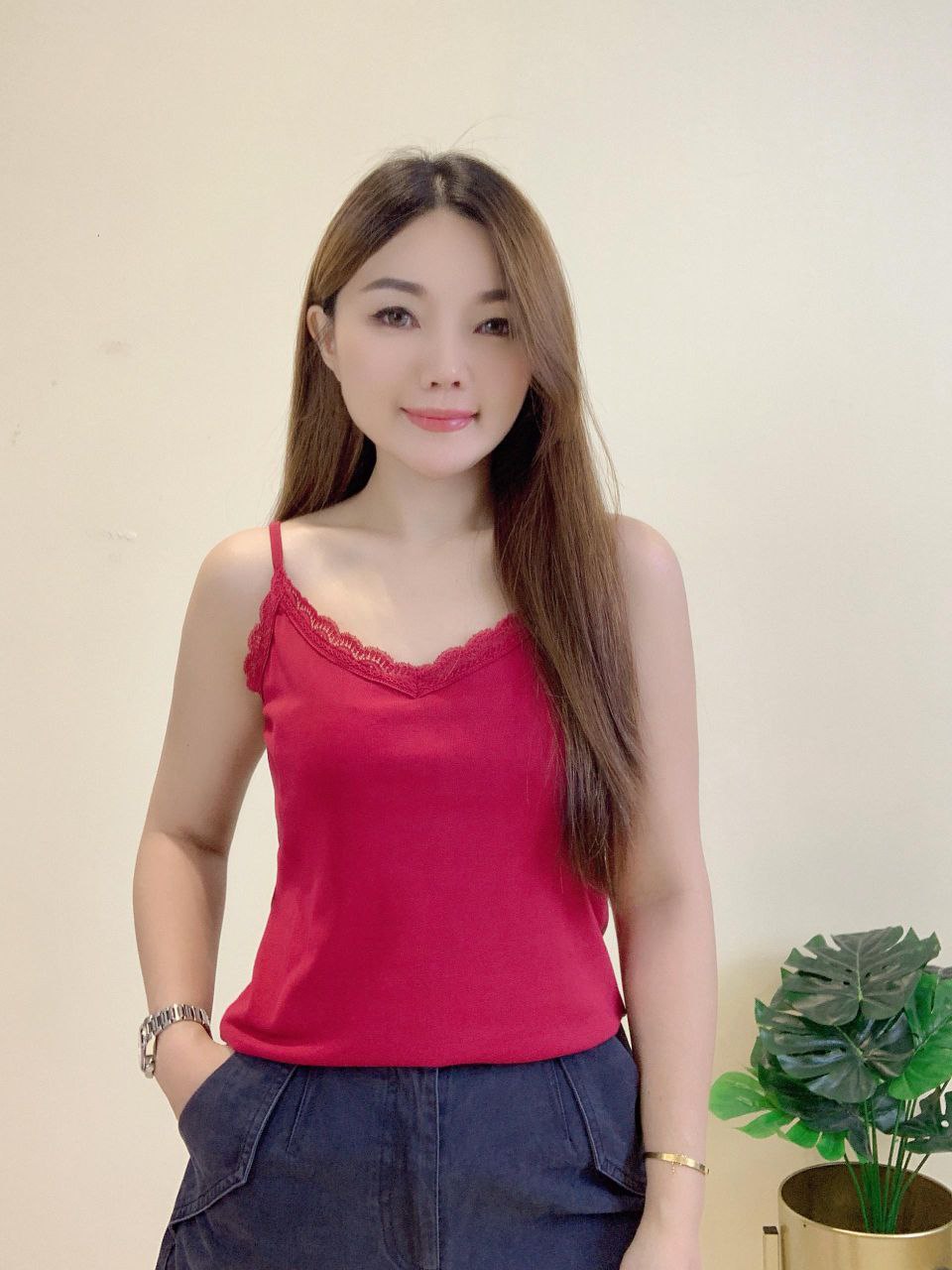 吊带百塔蕾丝背心 2041