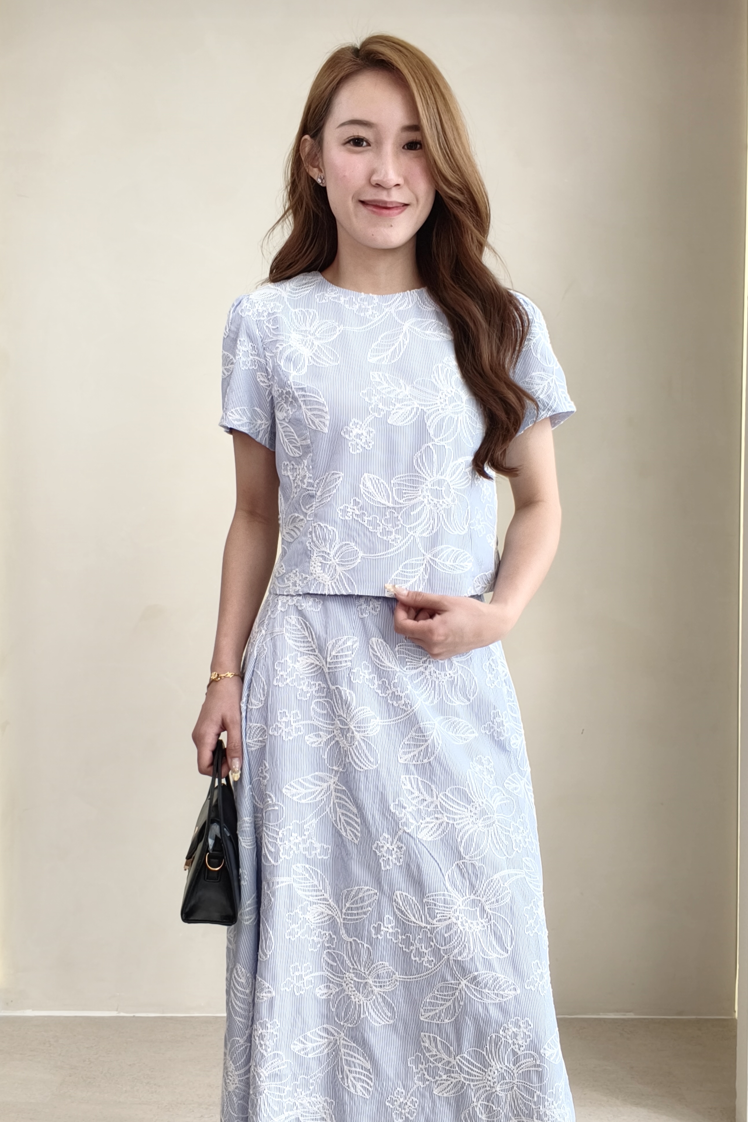 60103 Floral Embroidered Two-Piece Set