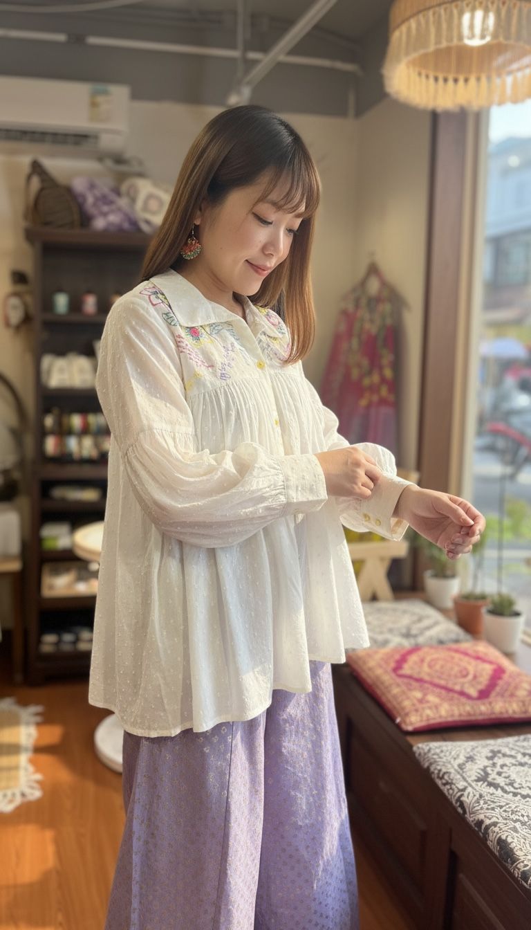 2166 White Graffiti Shirt 2 way
