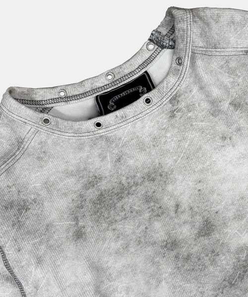 Viper Cotton Rib Round Neck Long Sleeve - White