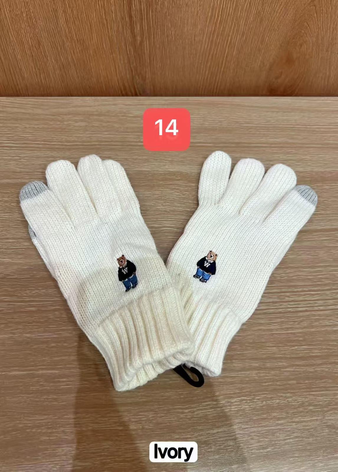 *🇰🇷韓國直送潮牌Who A U 刺繡小熊手套*