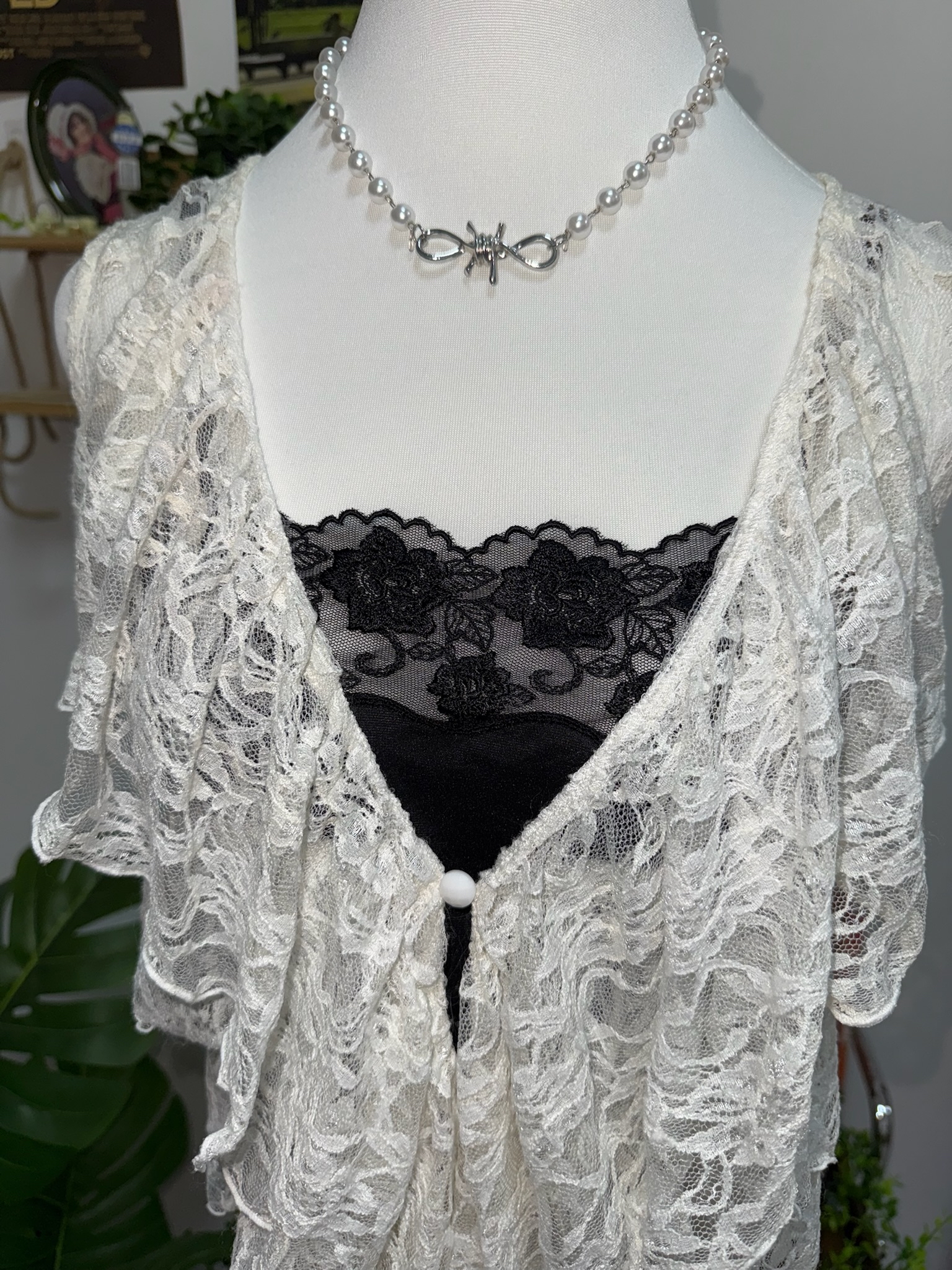 Romantic Lace Ruffles Layer Outer